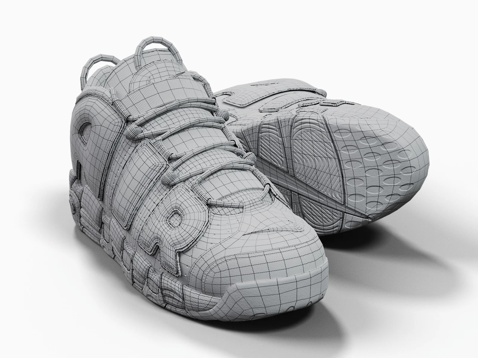 Nike Air More Uptempo96 1, 3D model preview 11