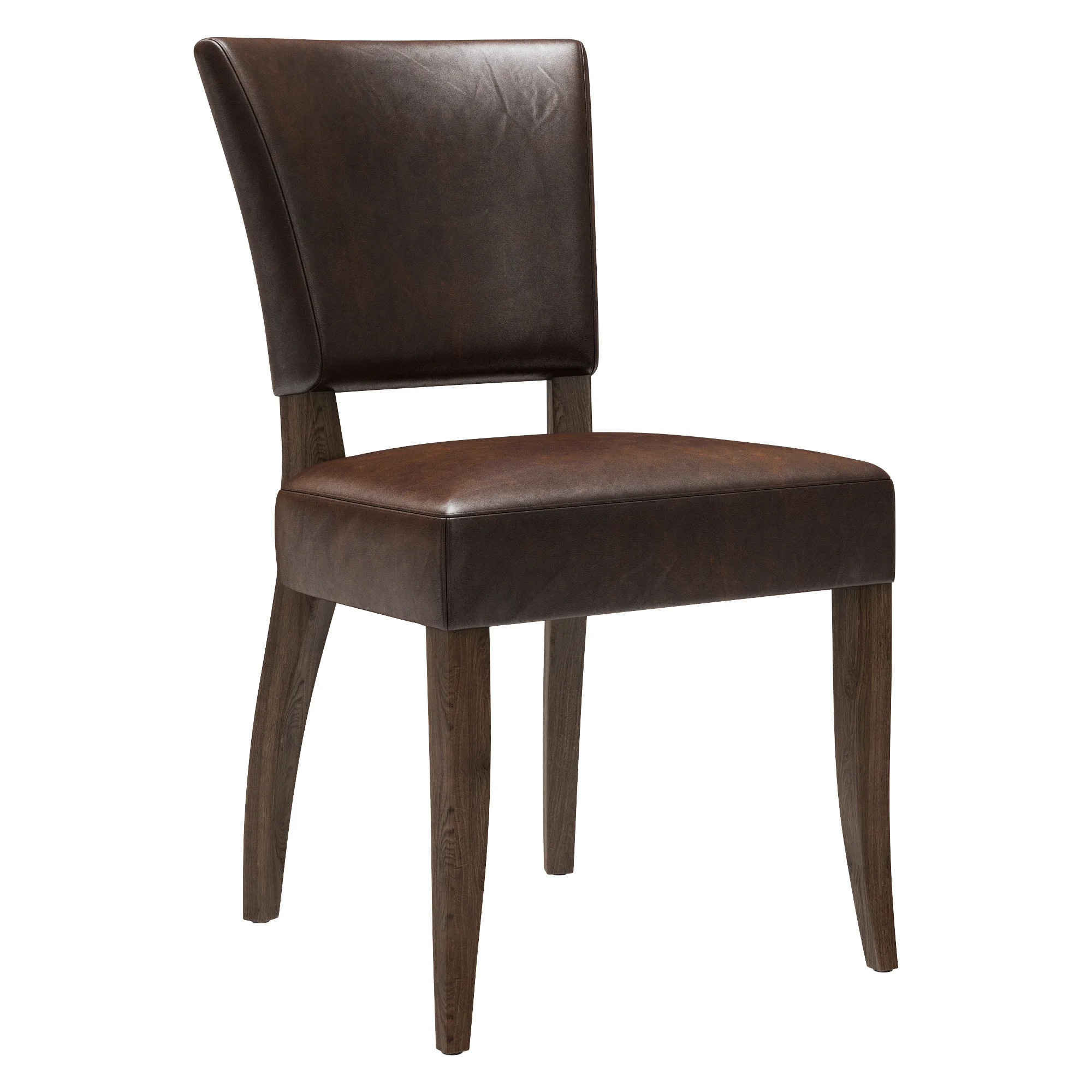 Restoration Hardware Adele Leather Side Chair — 3D model preview 1
