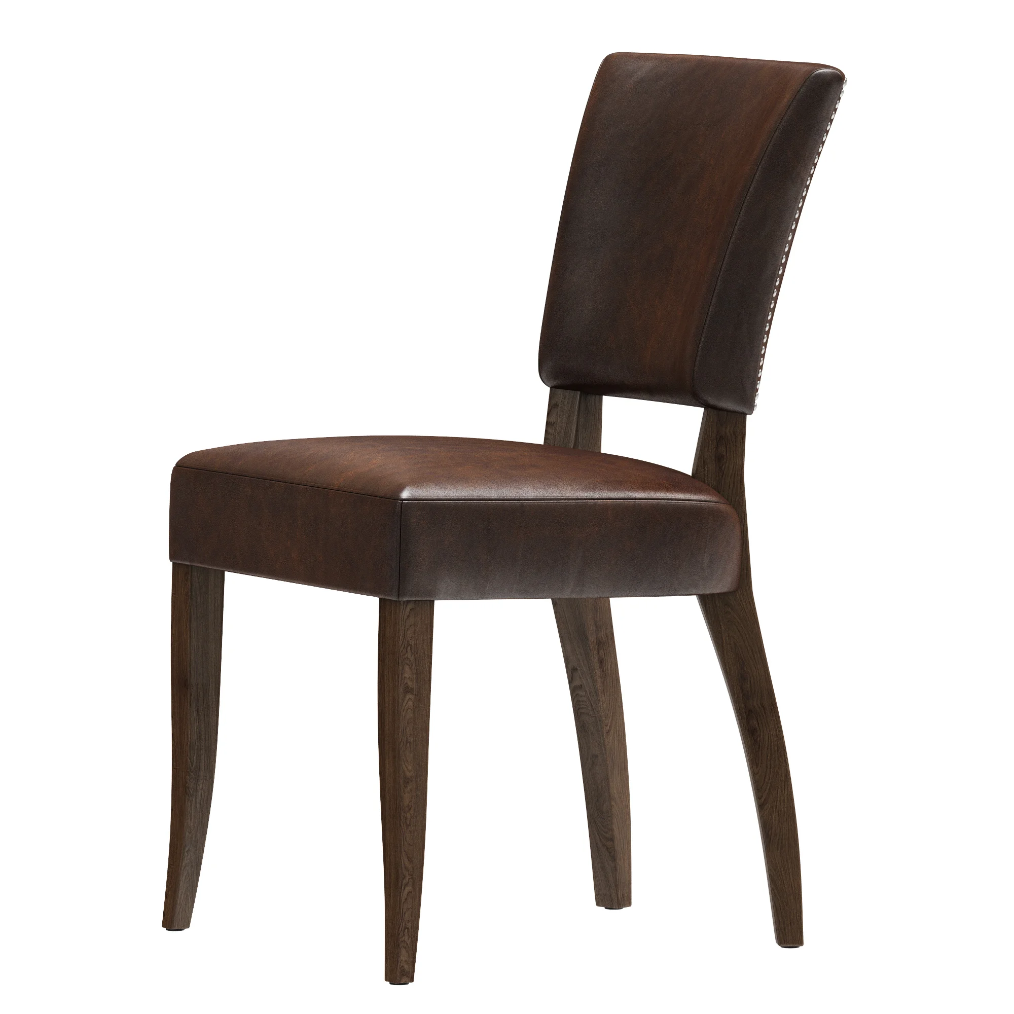 Restoration Hardware Adele Leather Side Chair — 3D model preview 2