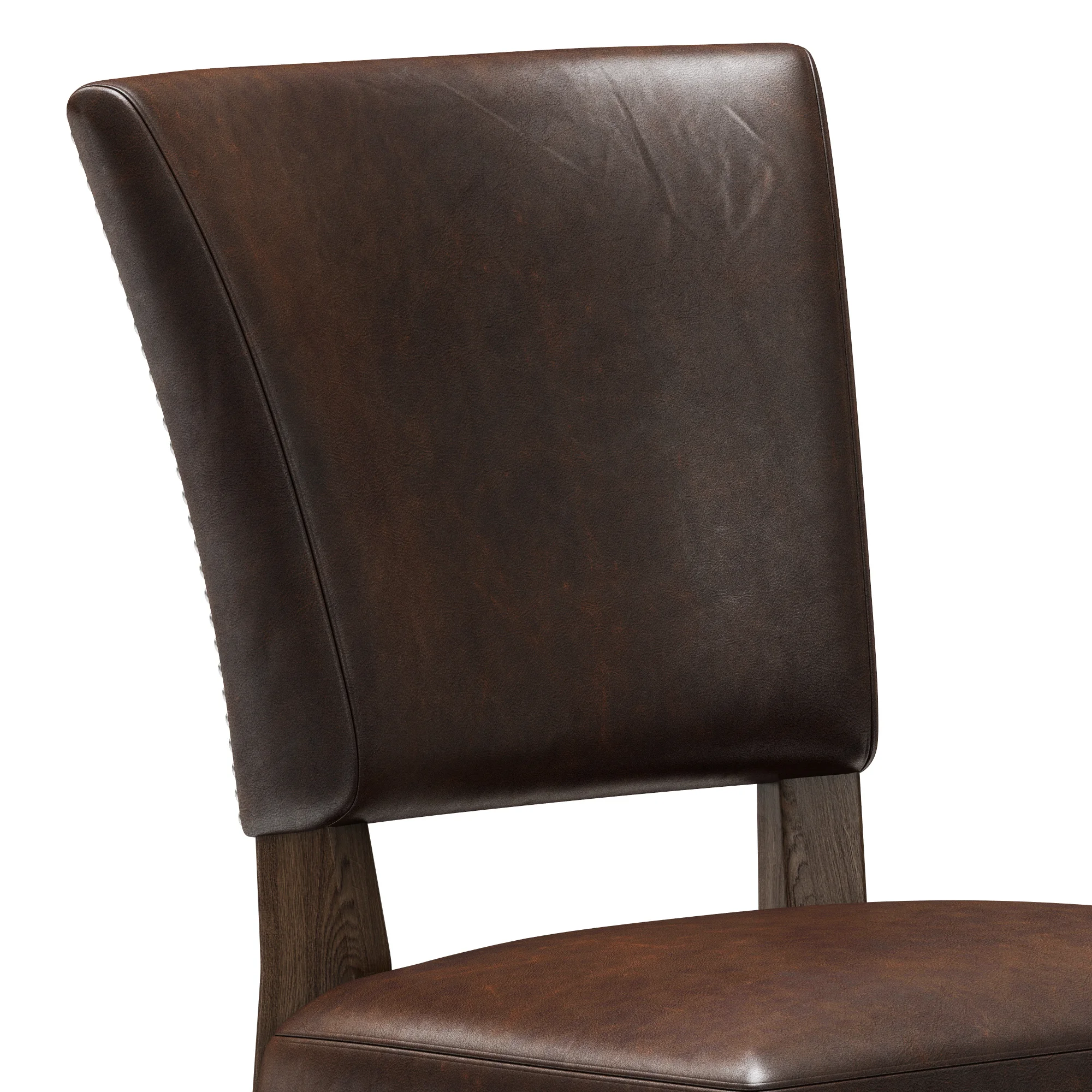 Restoration Hardware Adele Leather Side Chair — 3D model preview 3