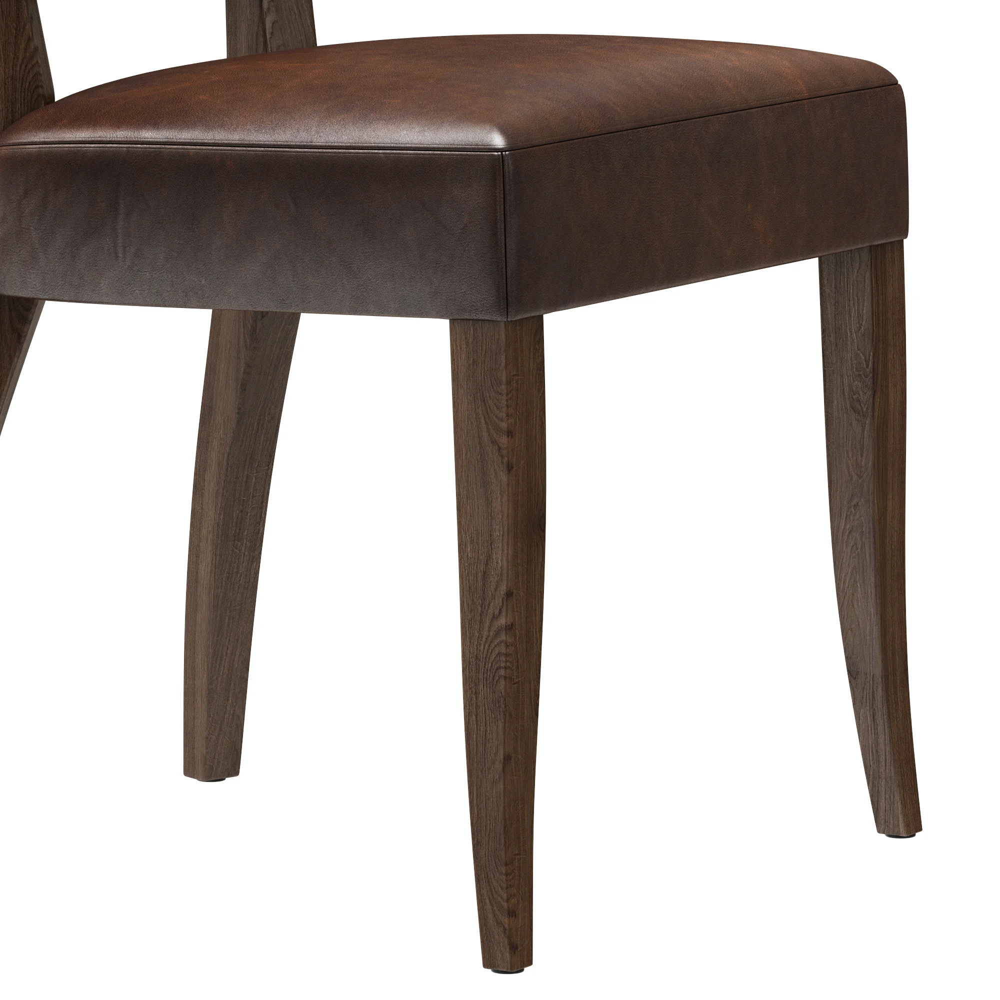 Restoration Hardware Adele Leather Side Chair — 3D model preview 5