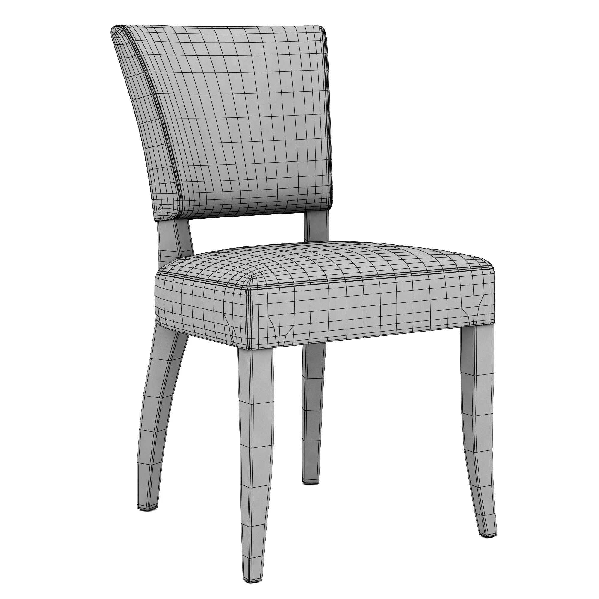 Restoration Hardware Adele Leather Side Chair — 3D model preview 7
