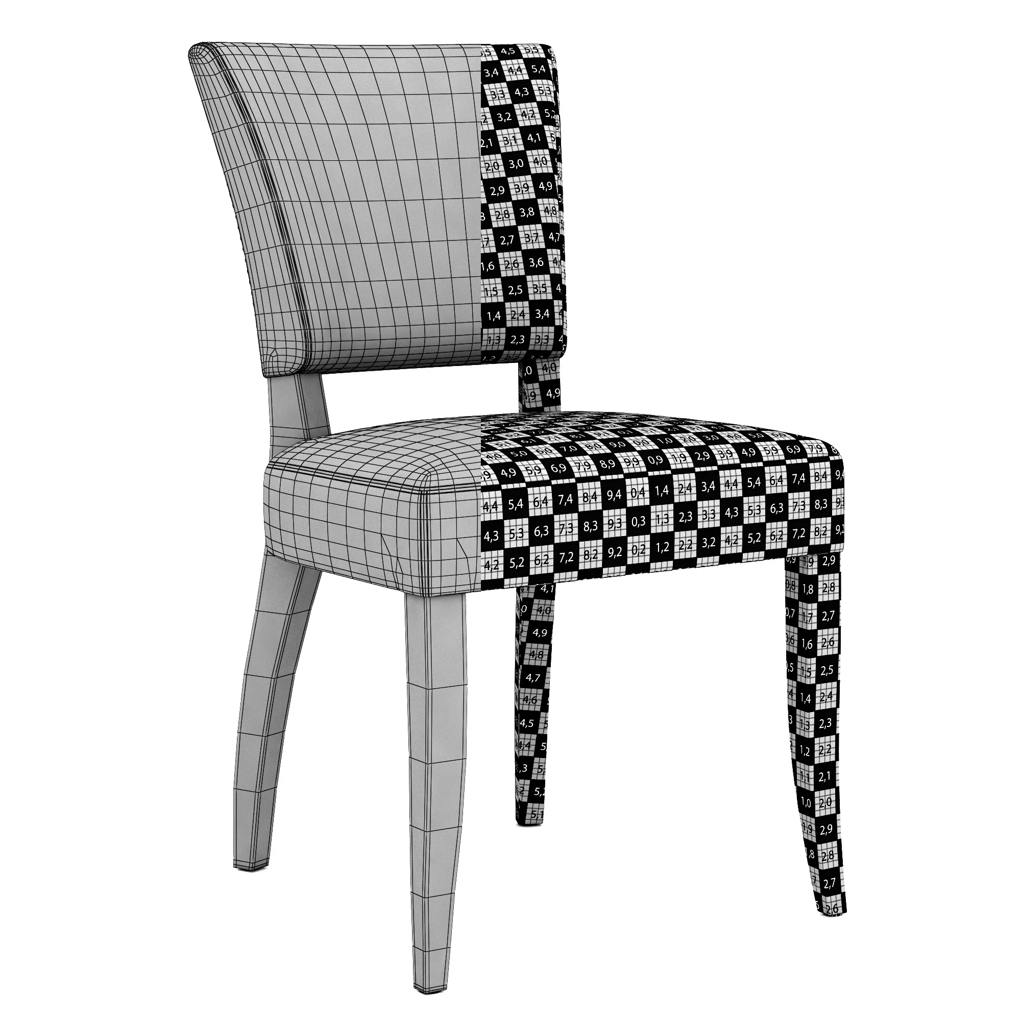 Restoration Hardware Adele Leather Side Chair — 3D model preview 8