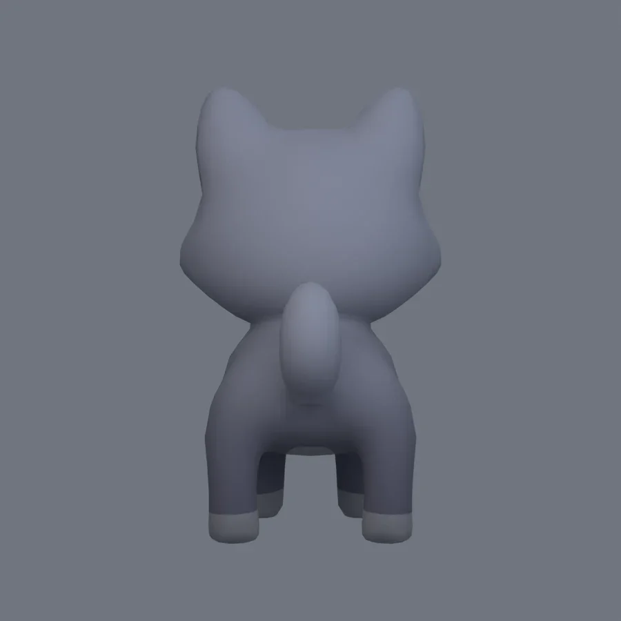 Stylized Animal Wolf, 3D model preview 4