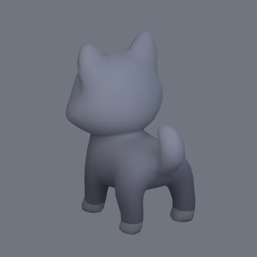 Stylized Animal Wolf, 3D model preview 6