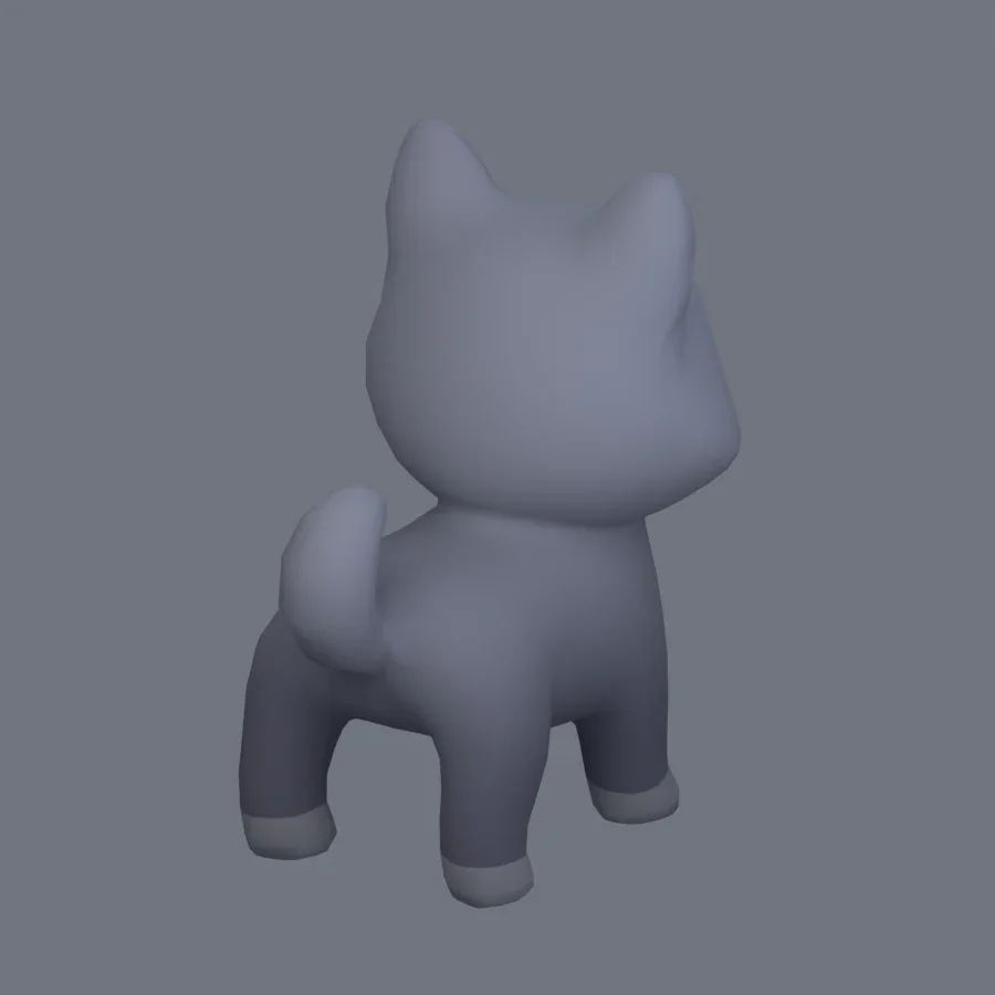 Stylized Animal Wolf, 3D model preview 7