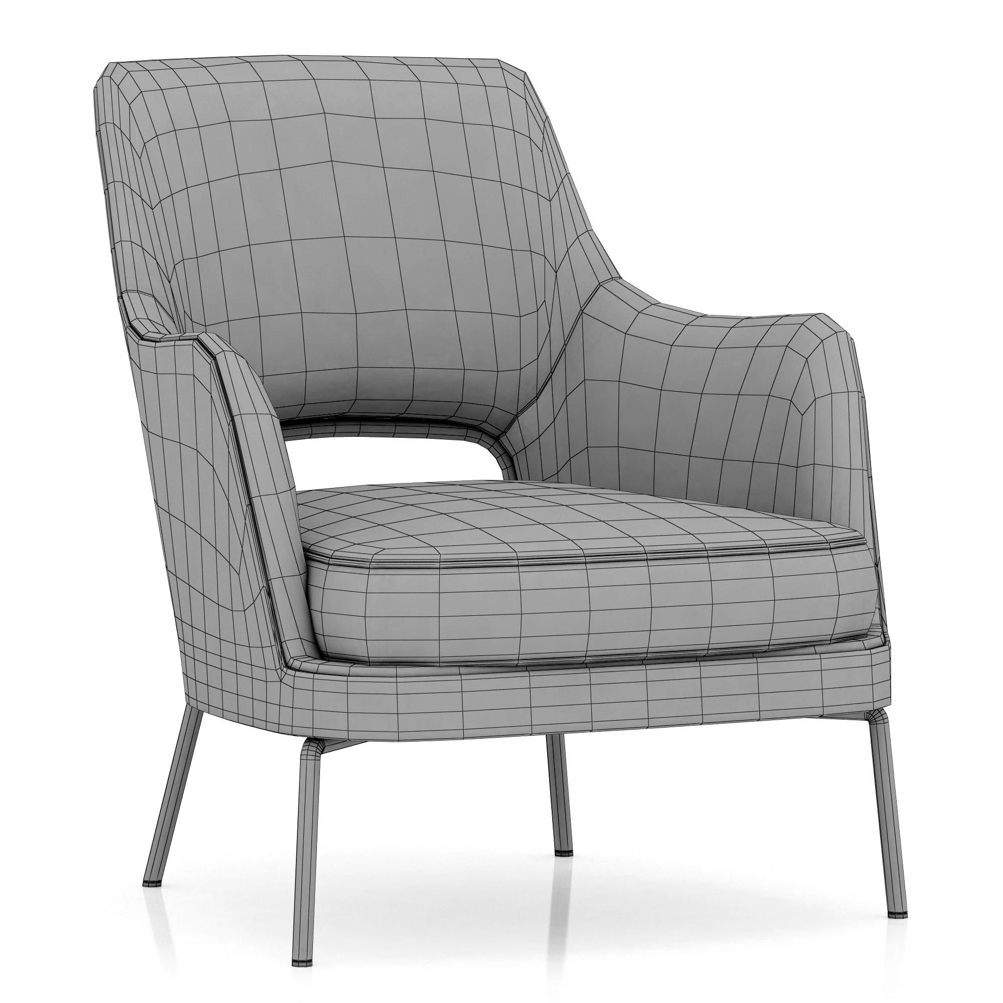 Flexform Joyce Armchair — 3D model preview 7