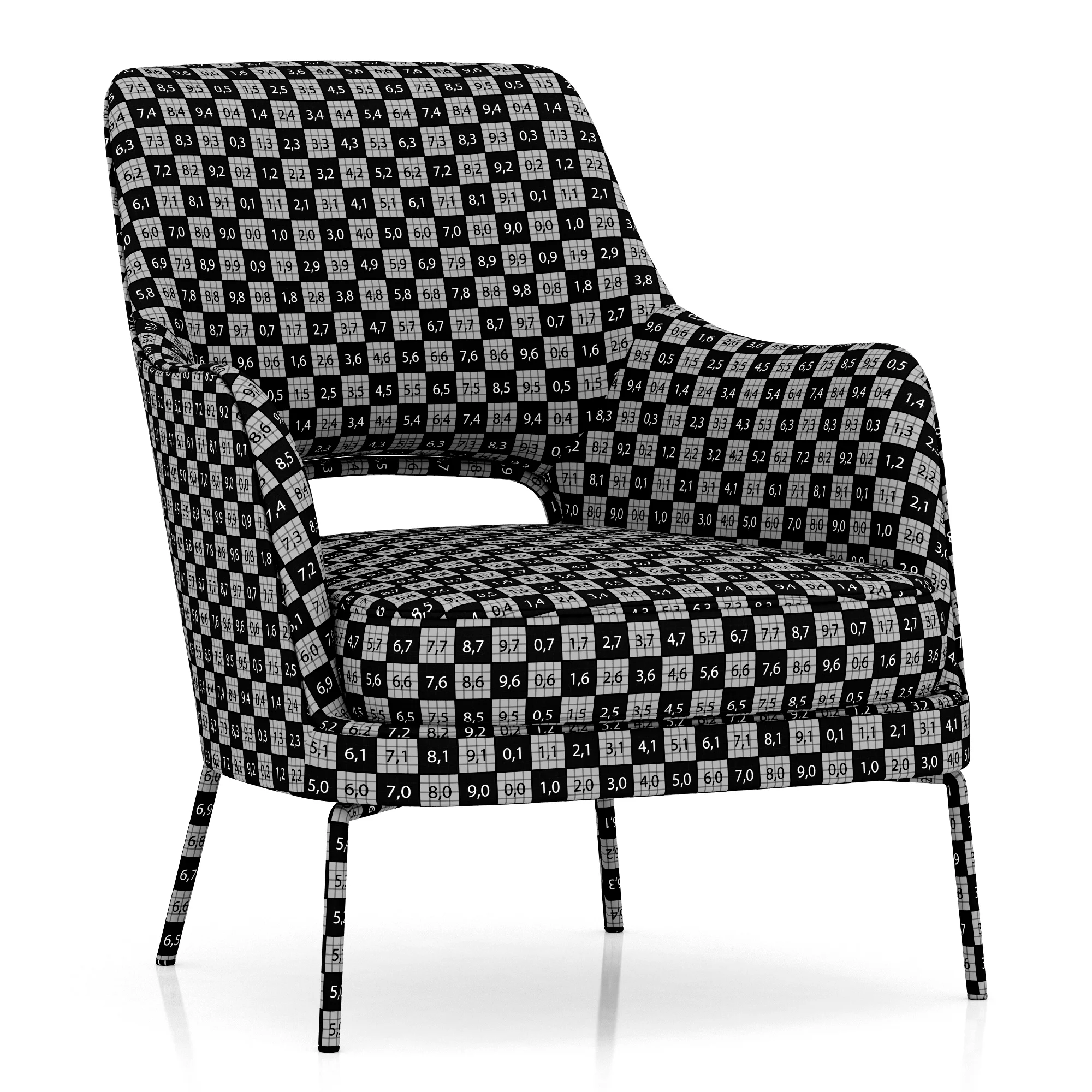 Flexform Joyce Armchair — 3D model preview 9