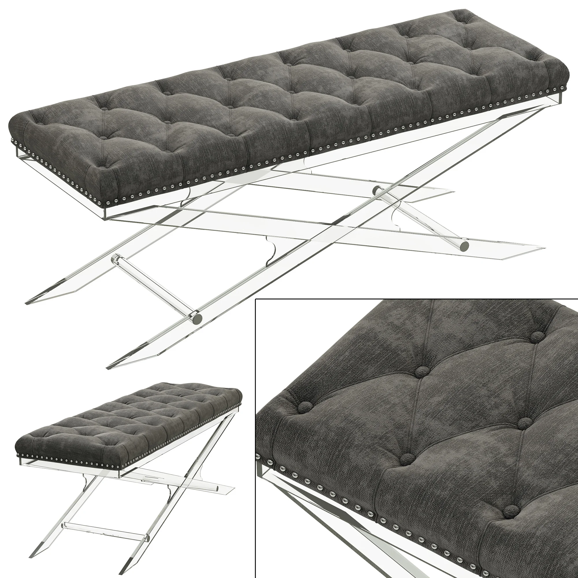 Eichholtz Bench Bruno — 3D model preview 2