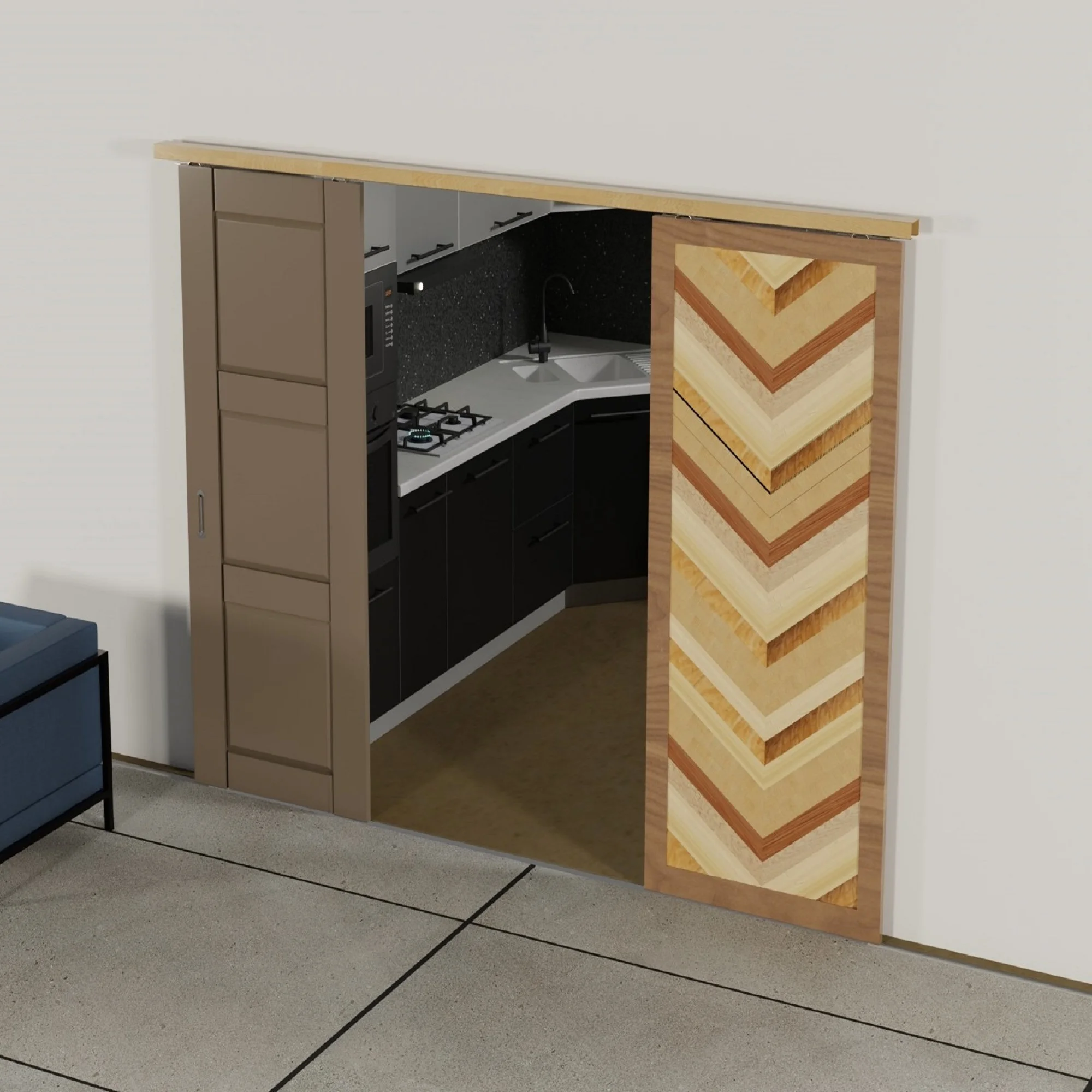 Sliding Door MDF 3 Set