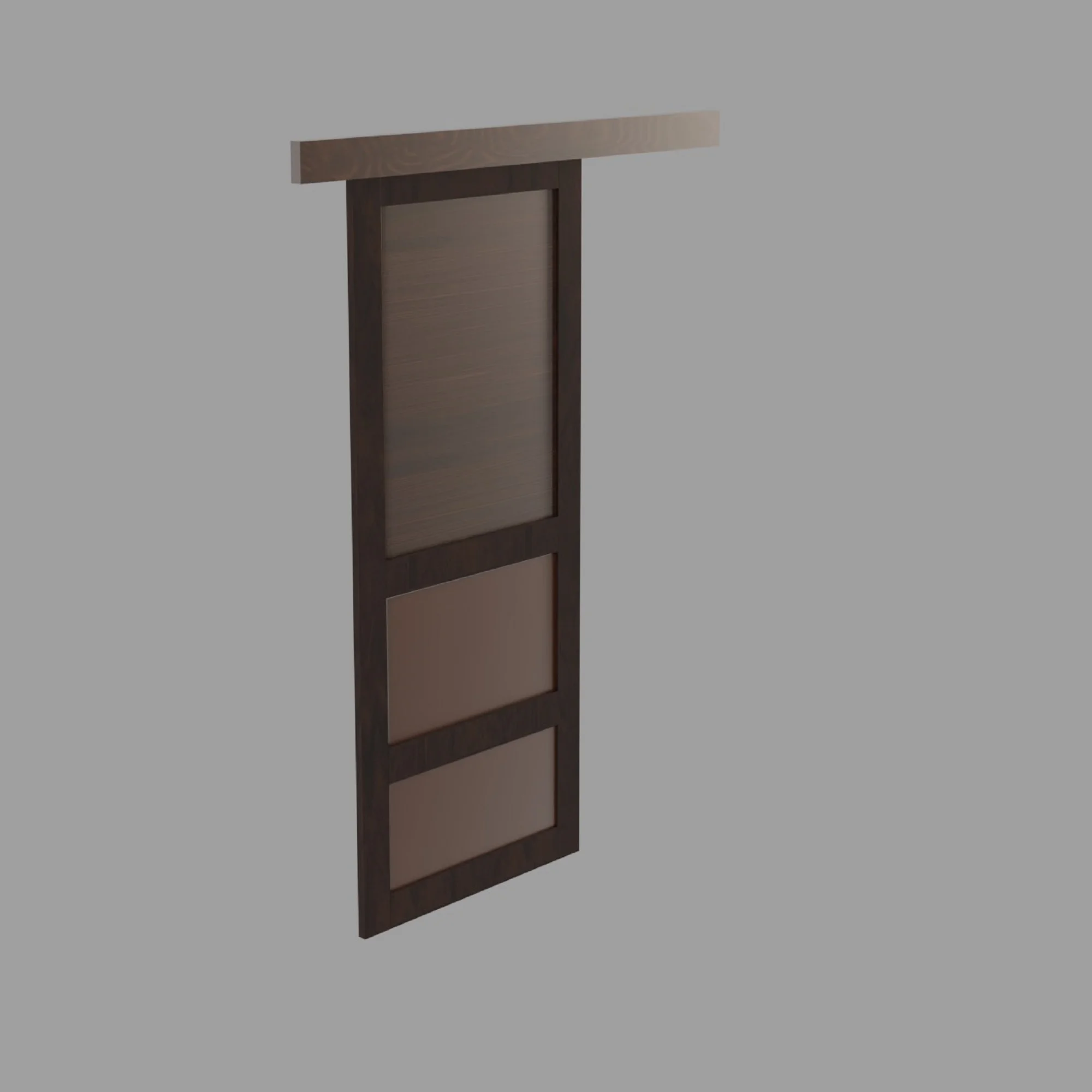 Sliding Door MDF 3 Set, 3D model preview 2