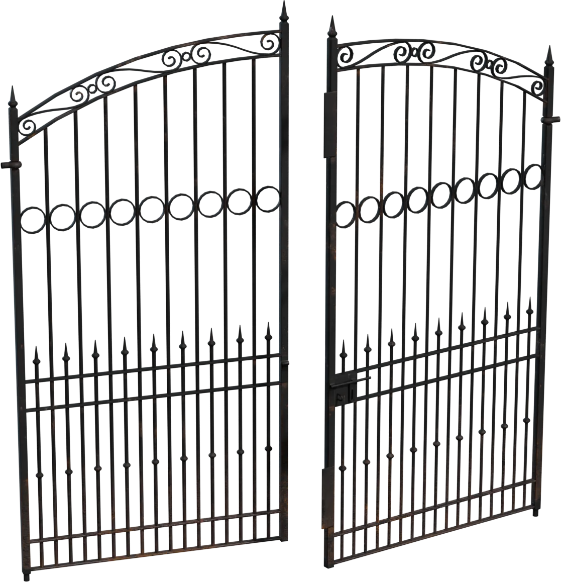 Ornate Wrought Iron Double Gate