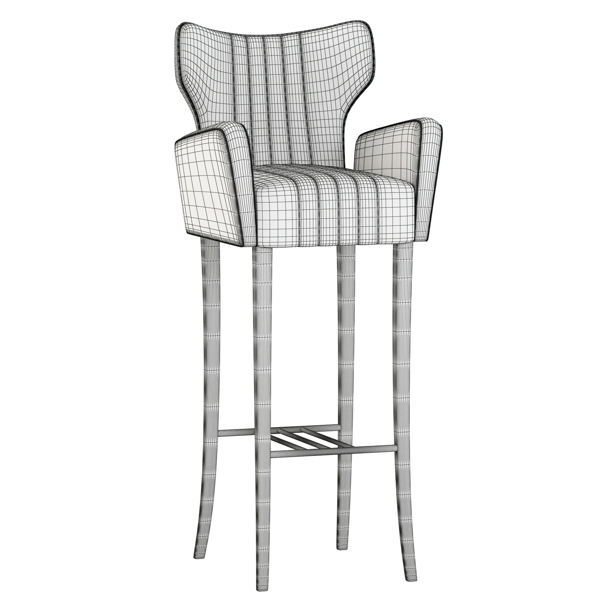 Brabbu Davis Bar Chair — 3D model preview 2
