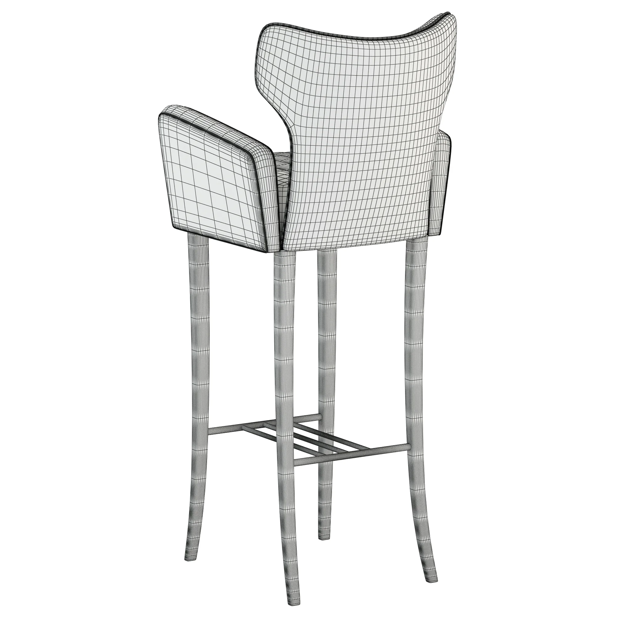 Brabbu Davis Bar Chair — 3D model preview 6