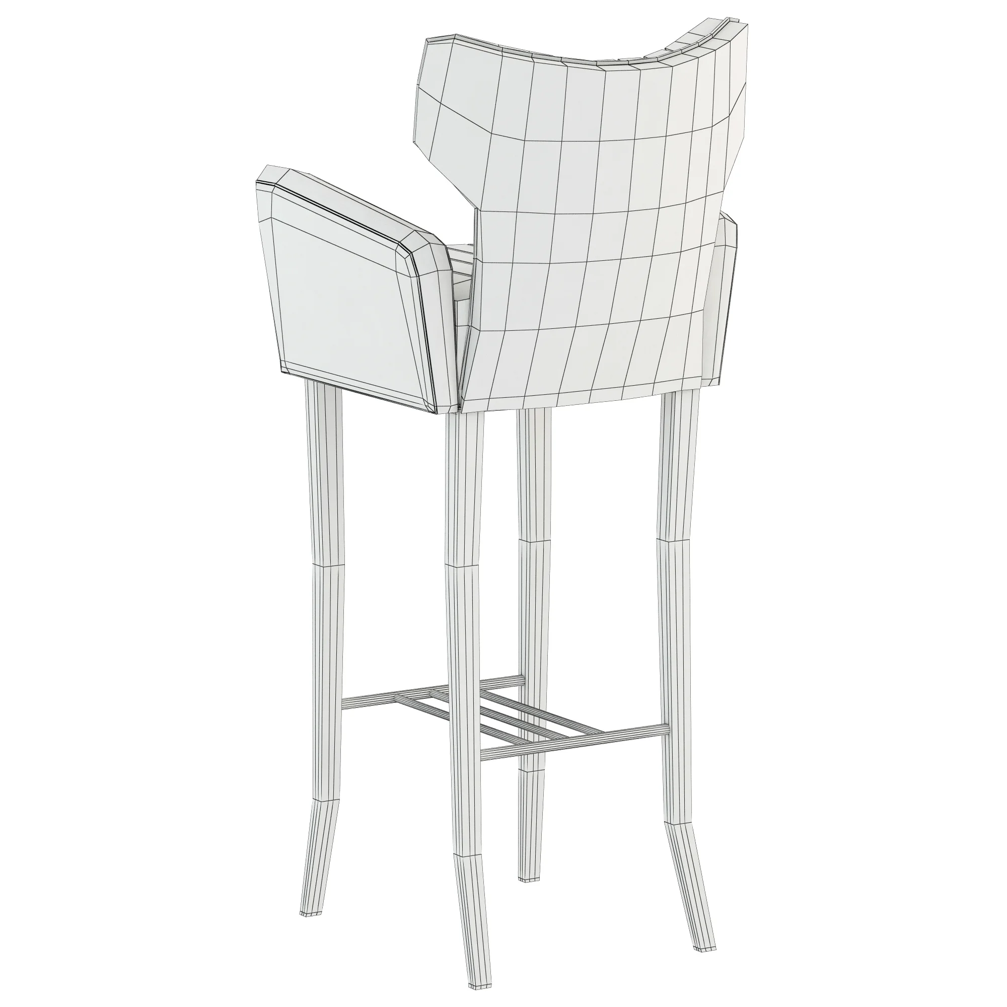 Brabbu Davis Bar Chair — 3D model preview 7