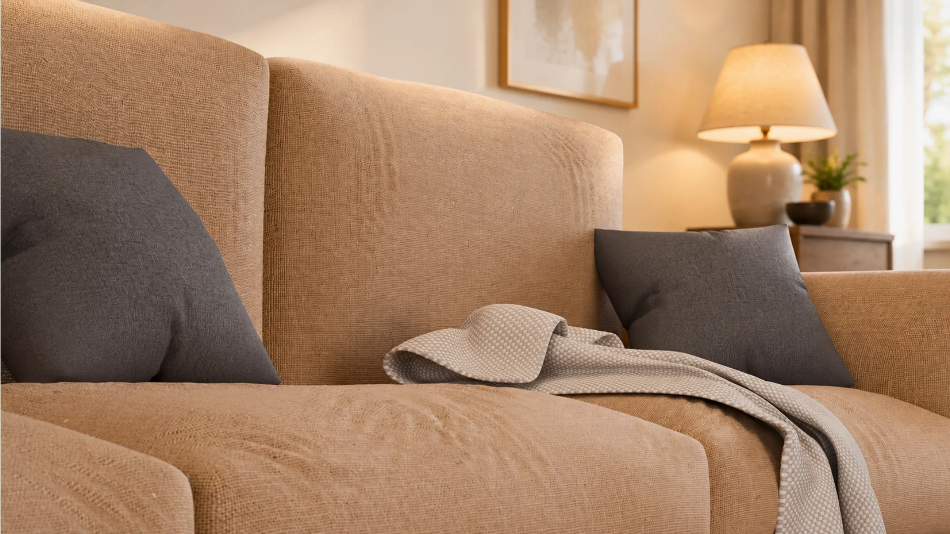 Modern Fabric Sofa, 3D model preview 1