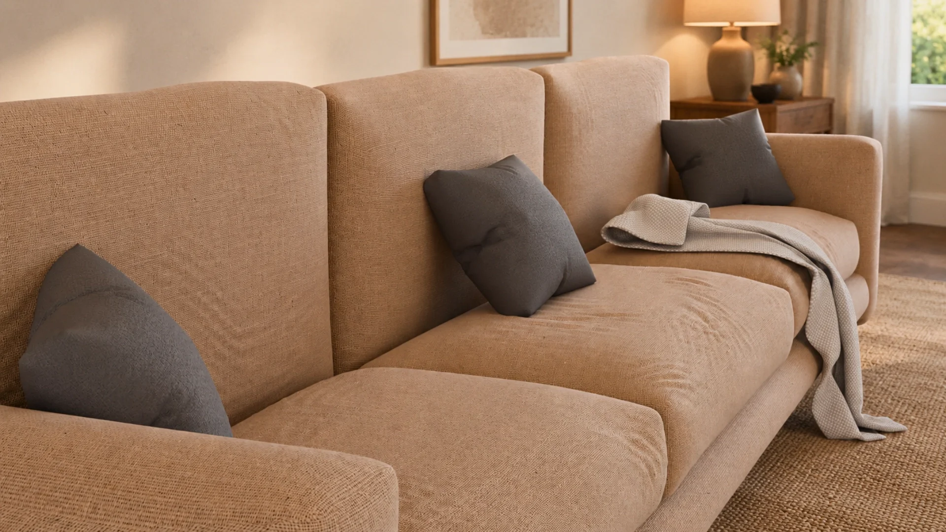 Modern Fabric Sofa, 3D model preview 3