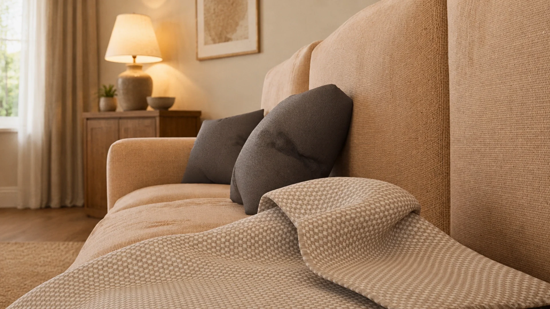 Modern Fabric Sofa, 3D model preview 4