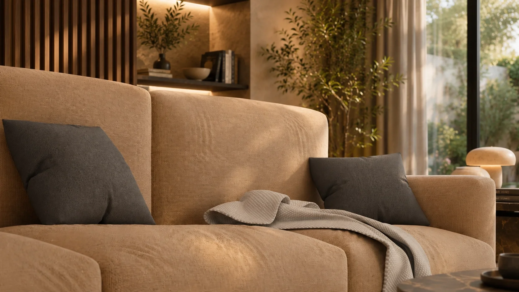Modern Fabric Sofa, 3D model preview 5