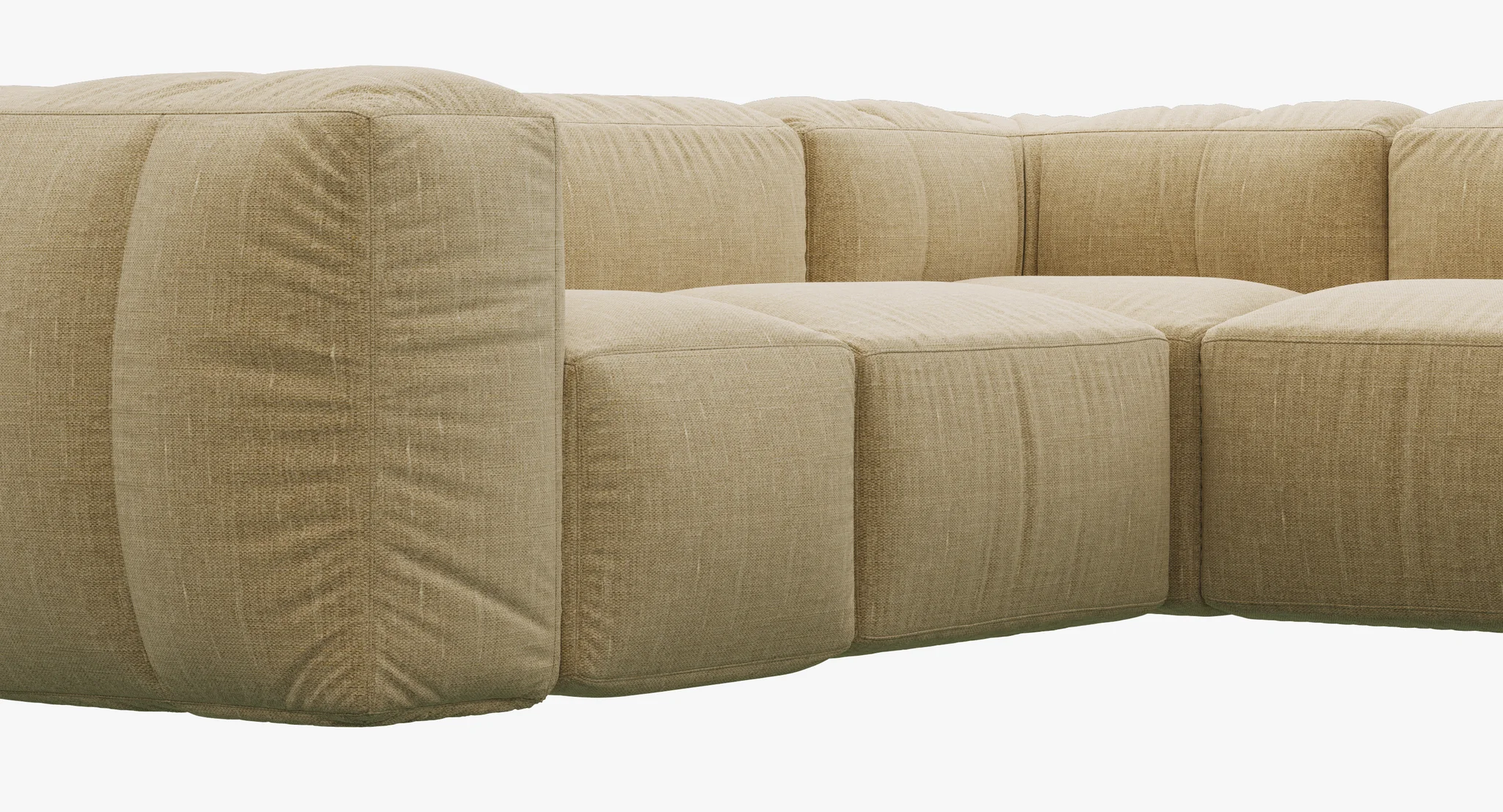 Restoration Hardware Preconfigured Fulham Upholstered U Sofa Sectional — 3D model preview 5