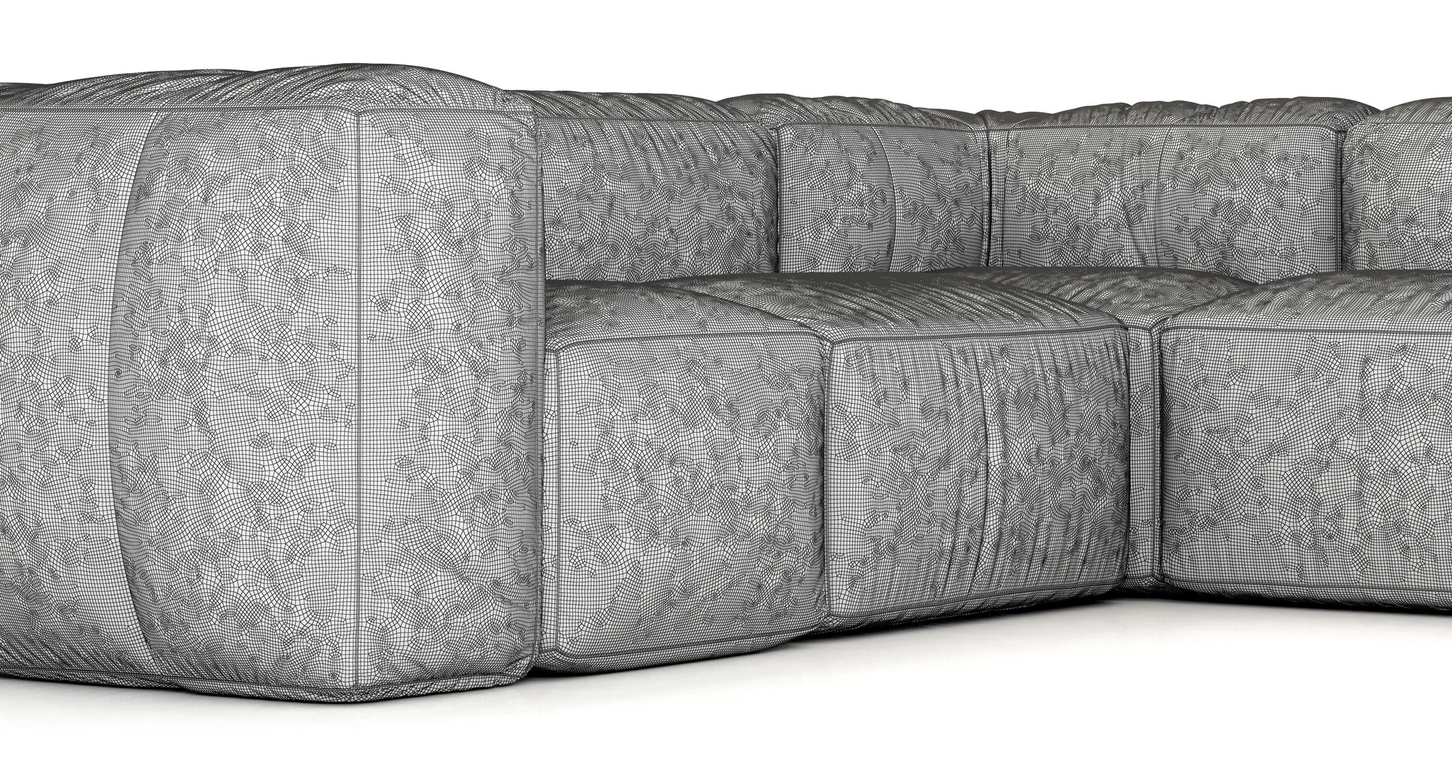 Restoration Hardware Preconfigured Fulham Upholstered U Sofa Sectional — 3D model preview 6