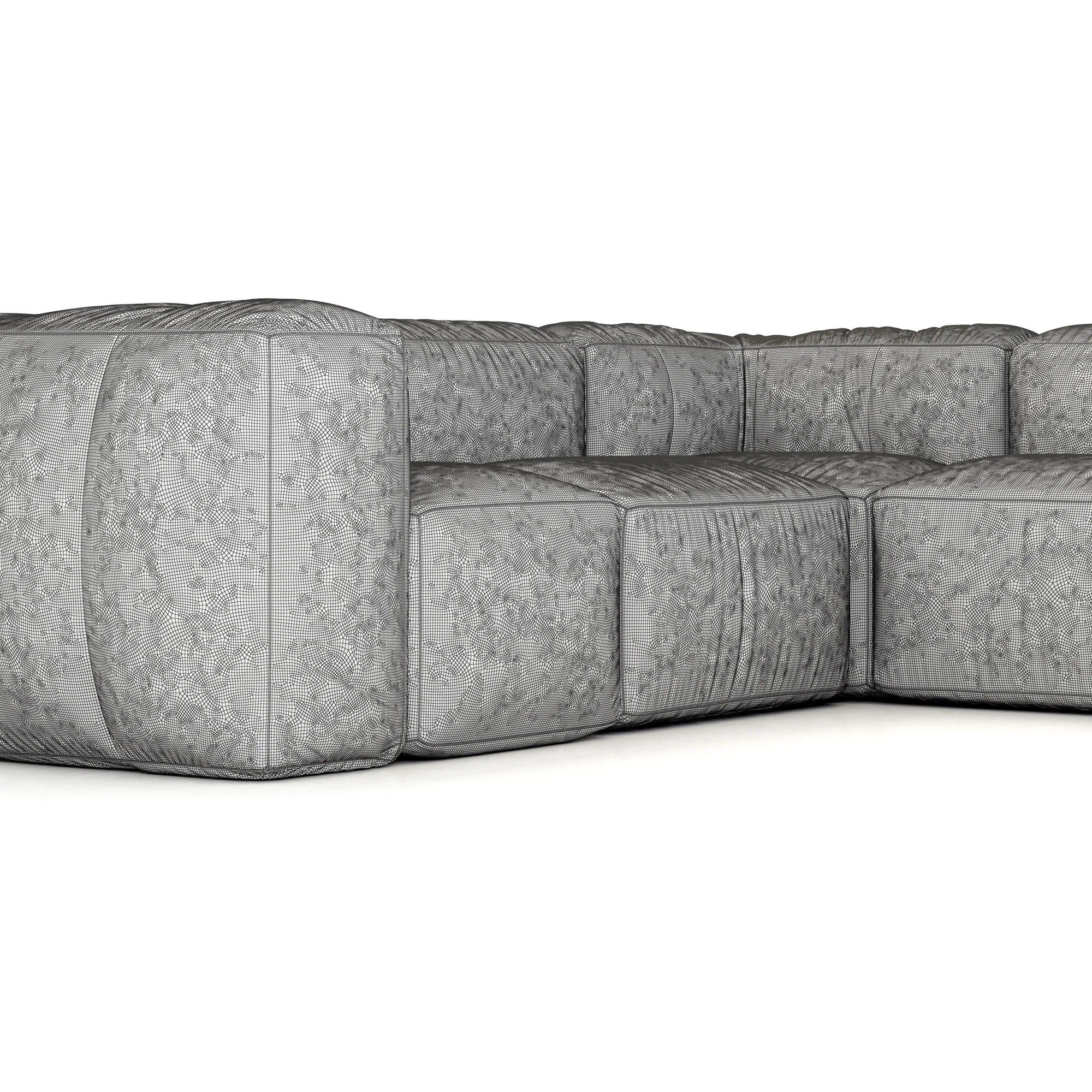 Restoration Hardware Preconfigured Fulham Upholstered U Sofa Sectional — 3D model preview 7