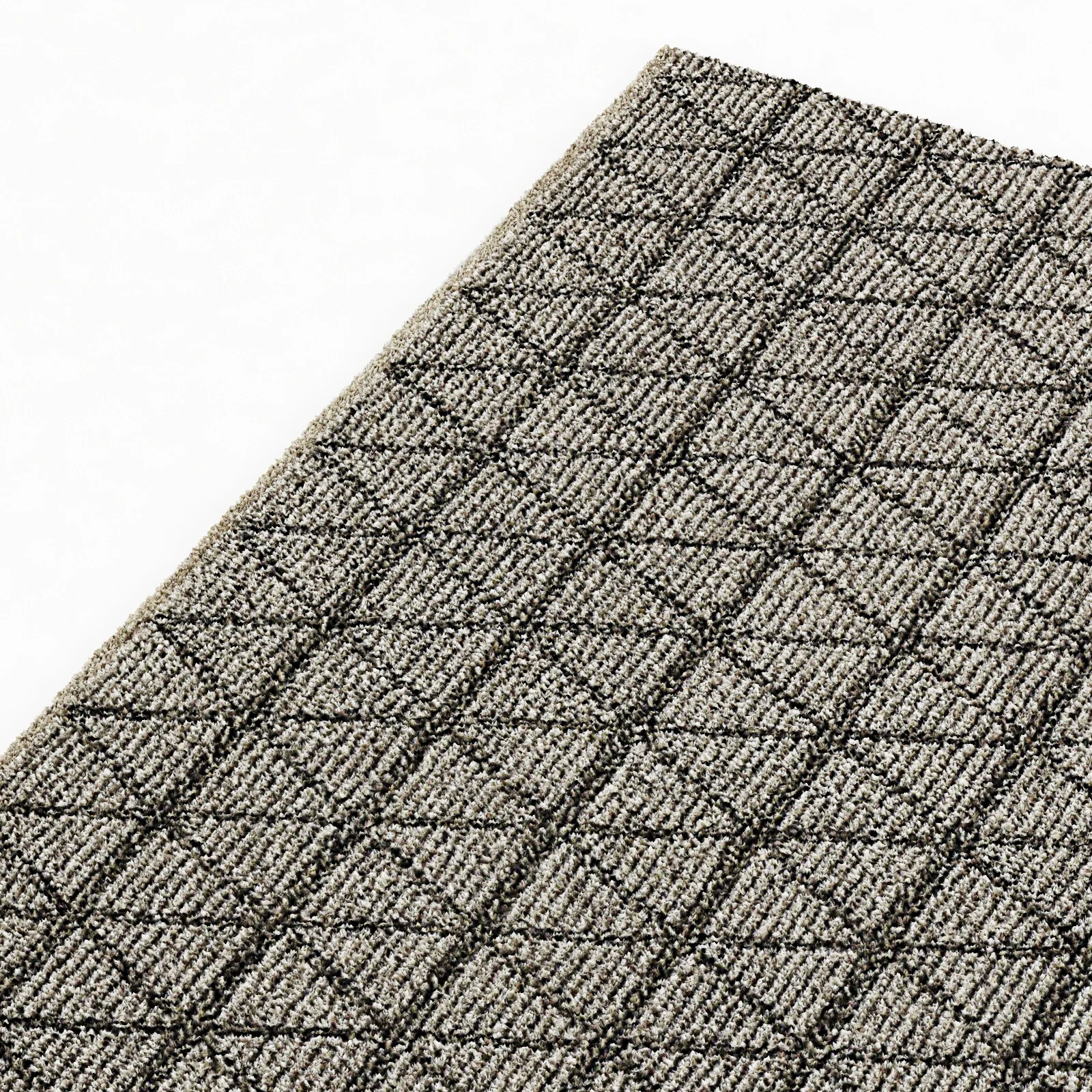 Restoration Hardware Triango Wool Rug GreyCharcoal — 3D model preview 5