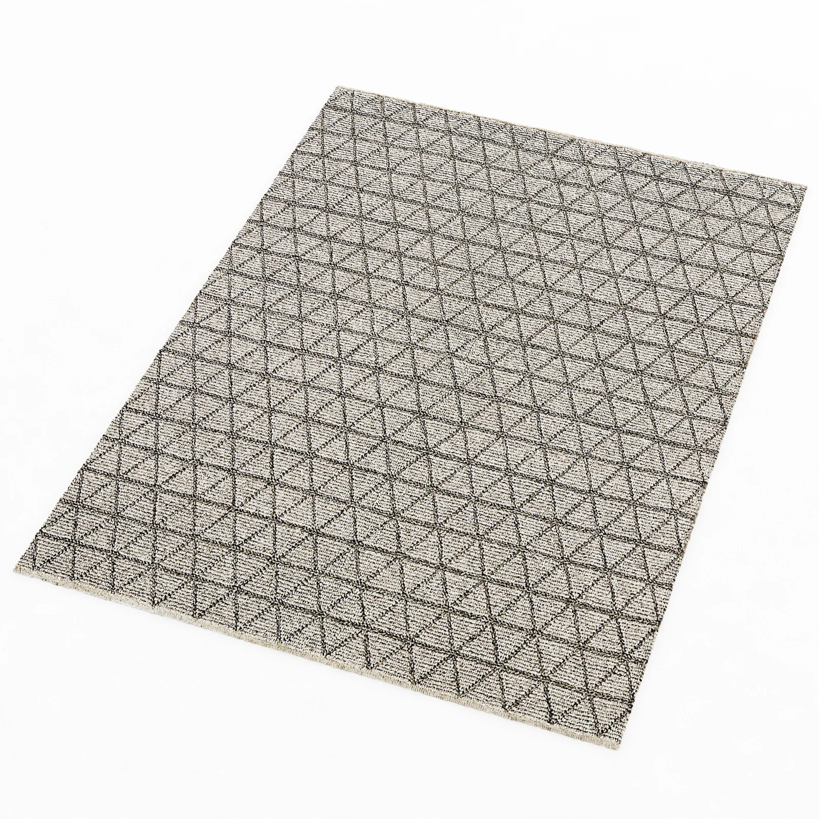 Restoration Hardware Triango Wool Rug GreyCharcoal — 3D model preview 8