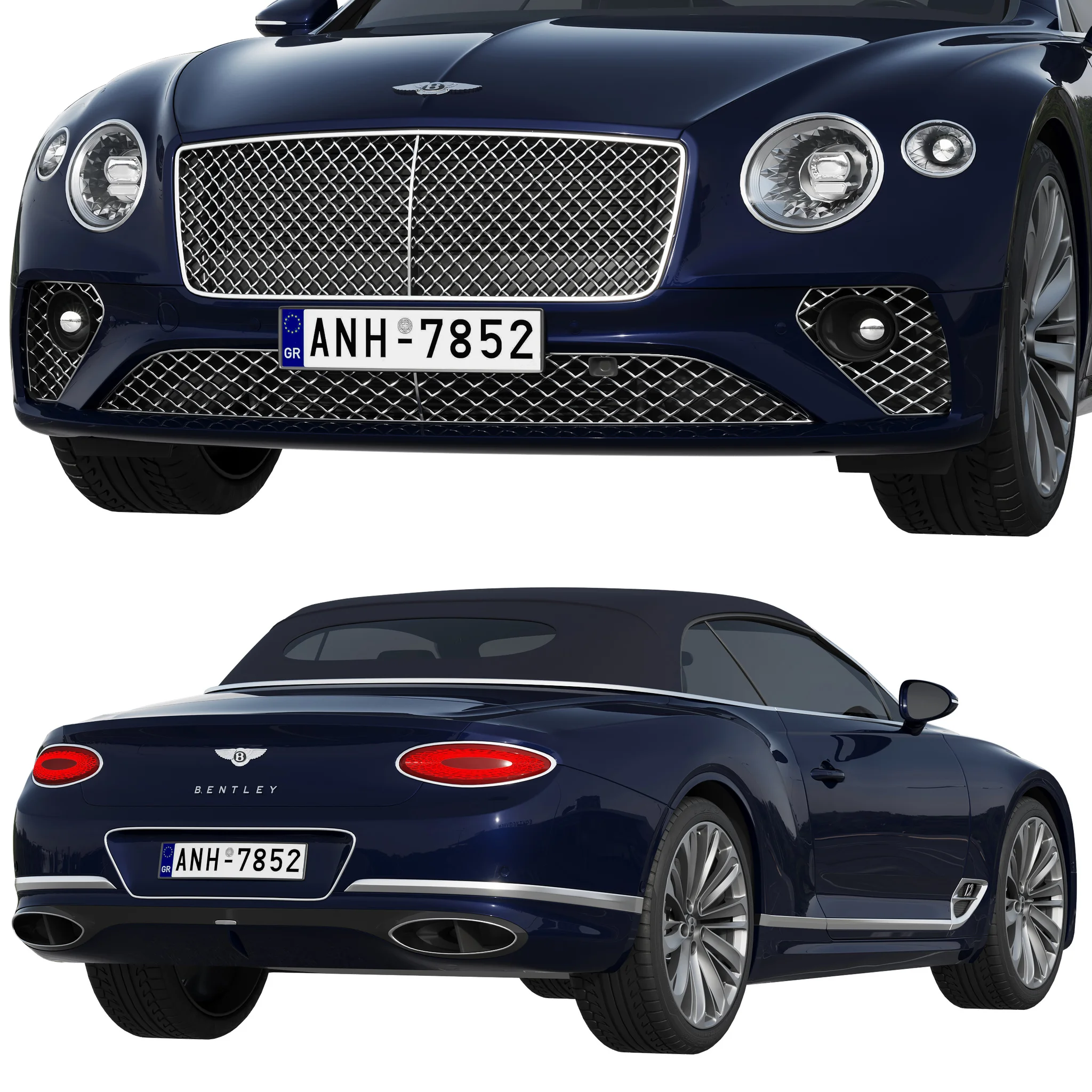 Bentley Continental GT Speed Convertible, 3D model preview 3