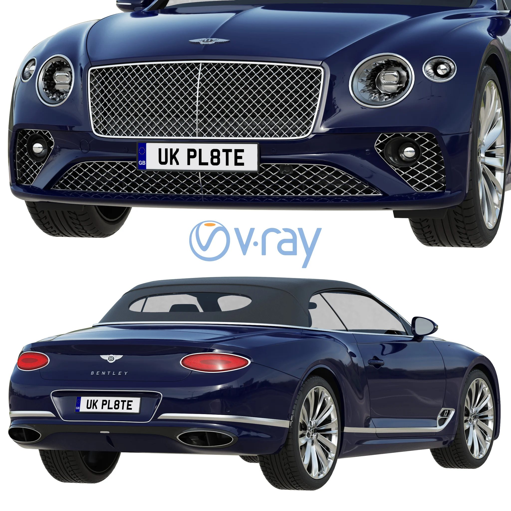 Bentley Continental GT Speed Convertible, 3D model preview 5