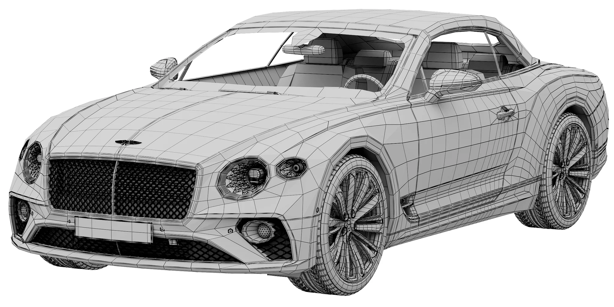 Bentley Continental GT Speed Convertible, 3D model preview 12