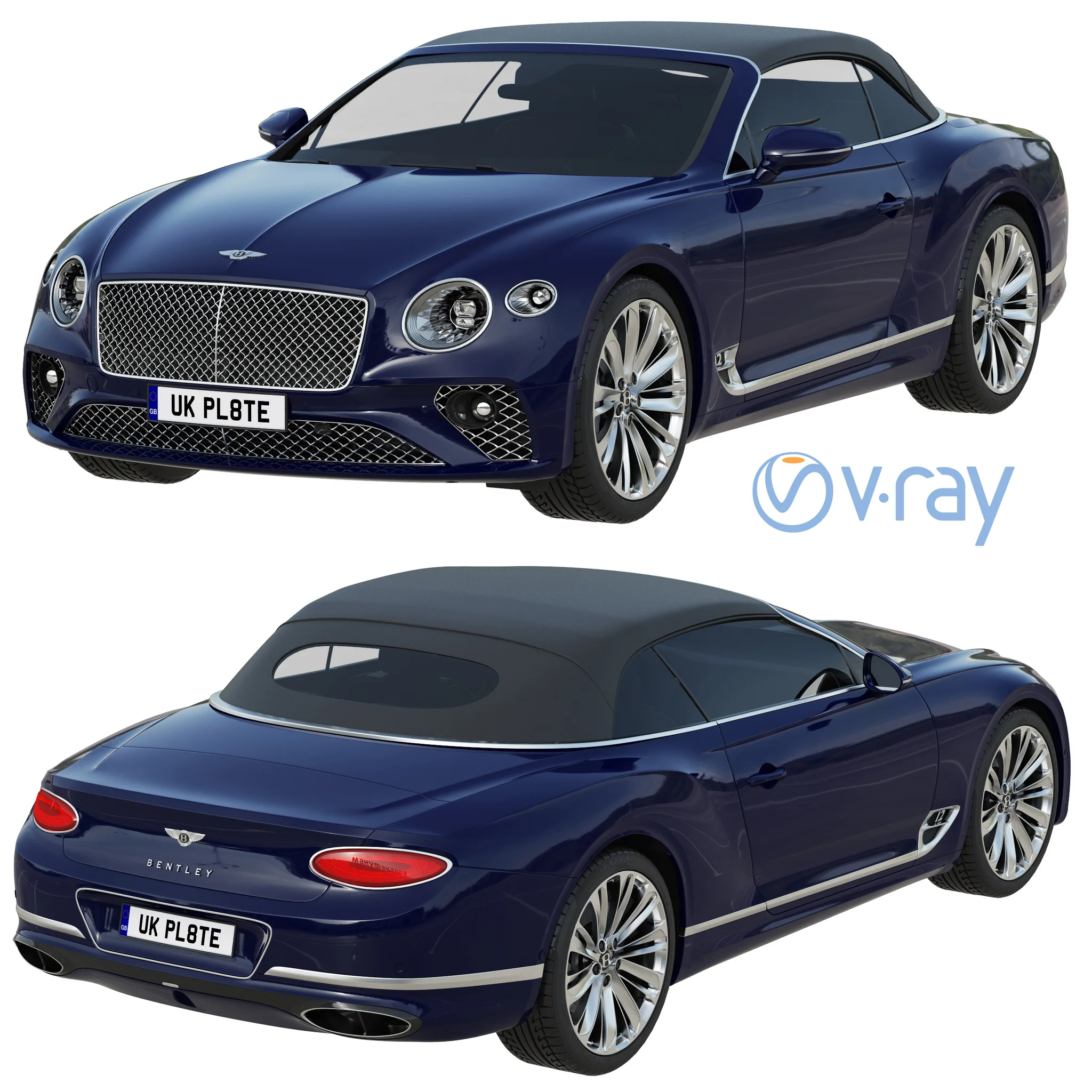 Bentley Continental GT Speed Convertible, 3D model preview 14