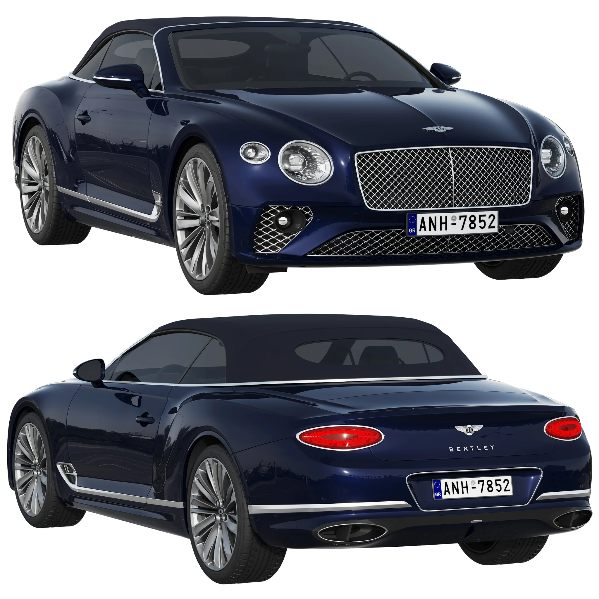 Bentley Continental GT Speed Convertible, 3D model preview 16