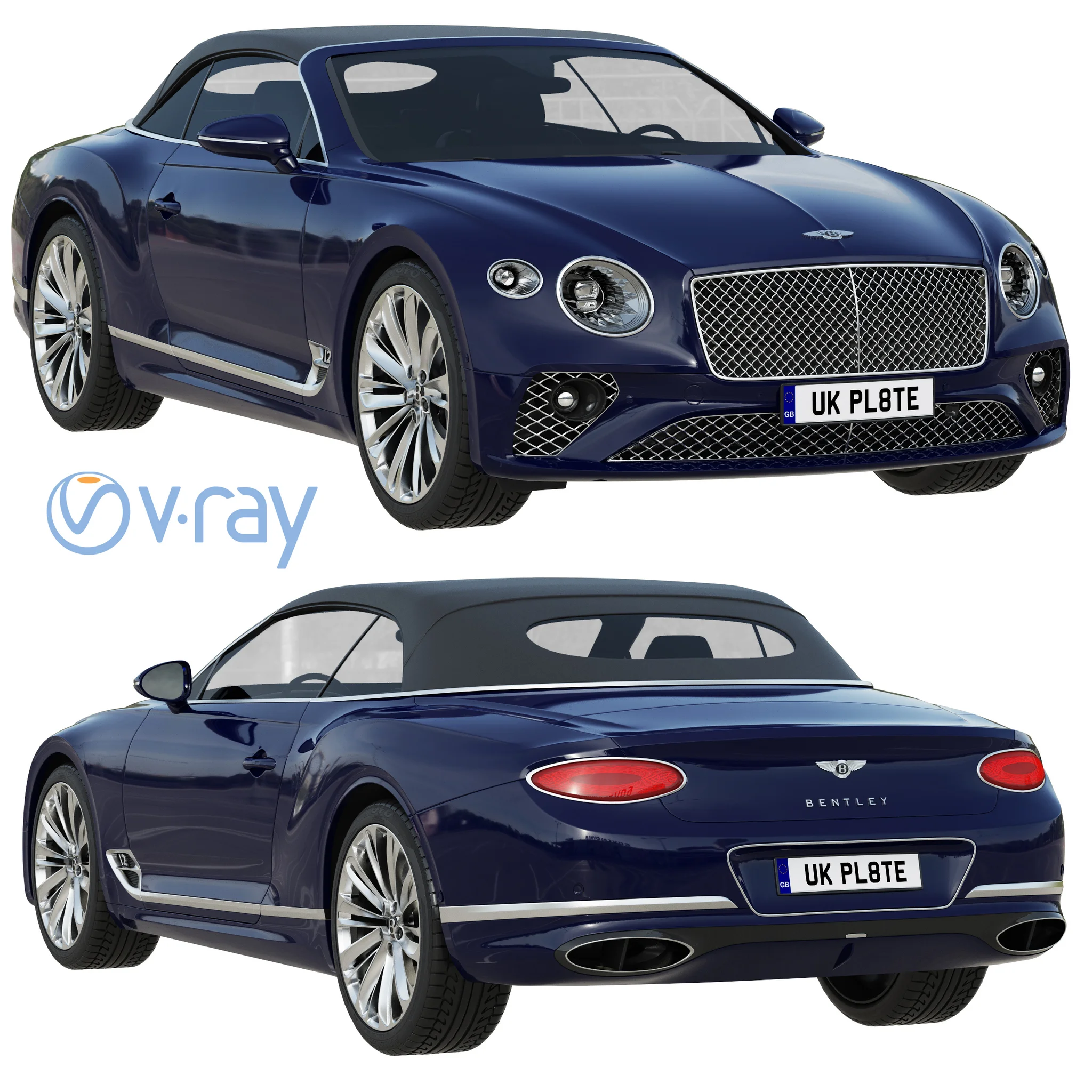 Bentley Continental GT Speed Convertible, 3D model preview 20