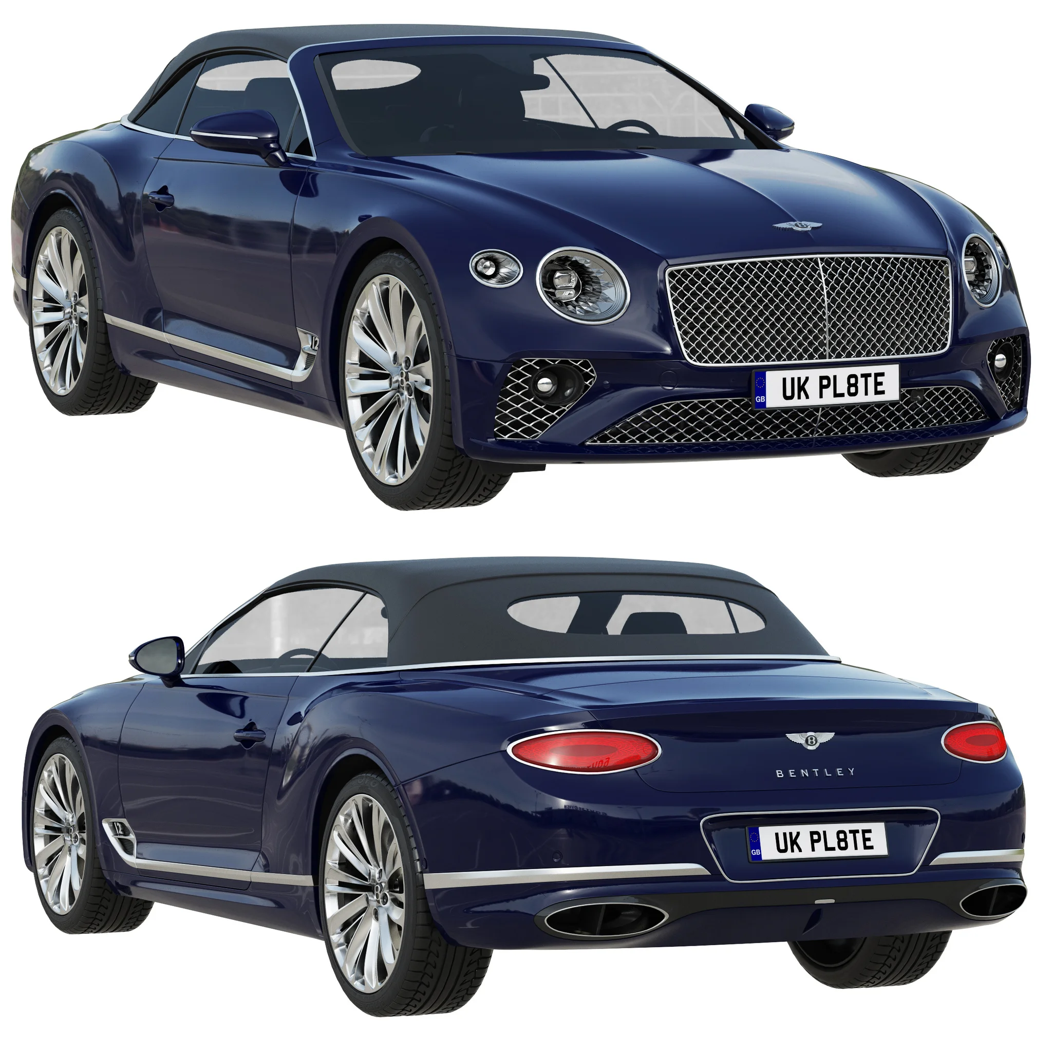Bentley Continental GT Speed Convertible, 3D model preview 21