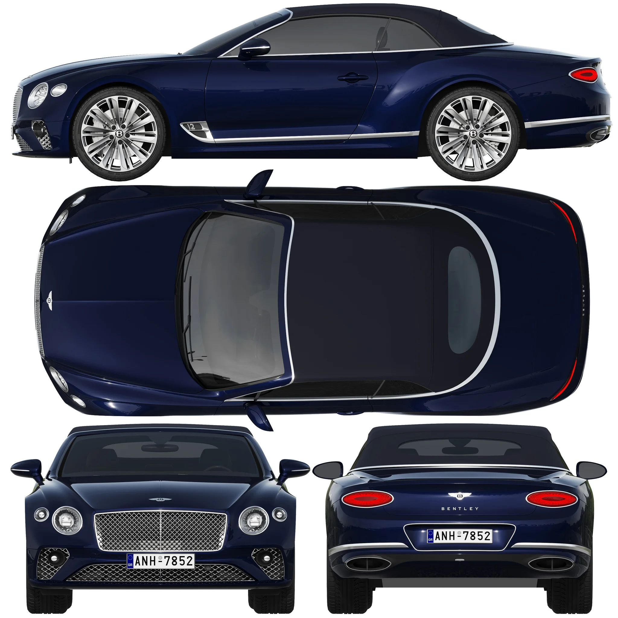 Bentley Continental GT Speed Convertible, 3D model preview 28