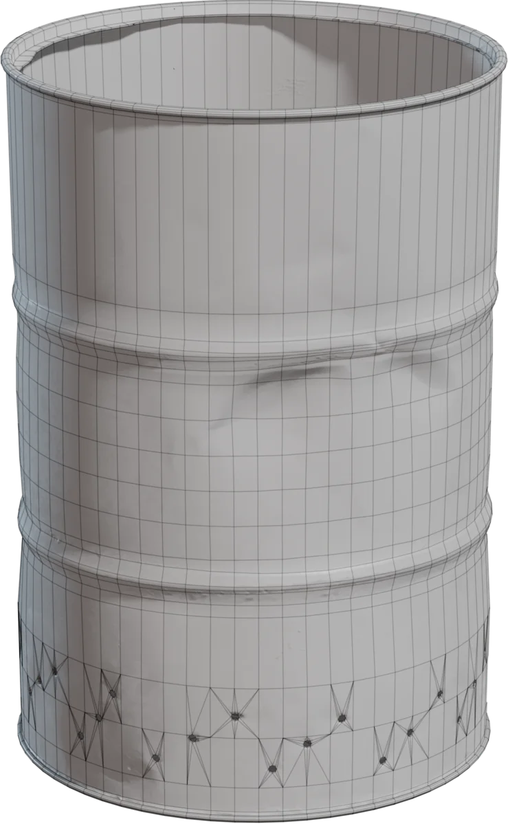 Rusty Barrel Stove, 3D model preview 1