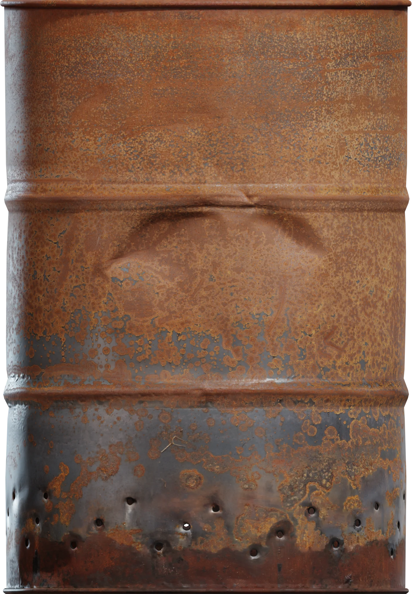 Rusty Barrel Stove, 3D model preview 2