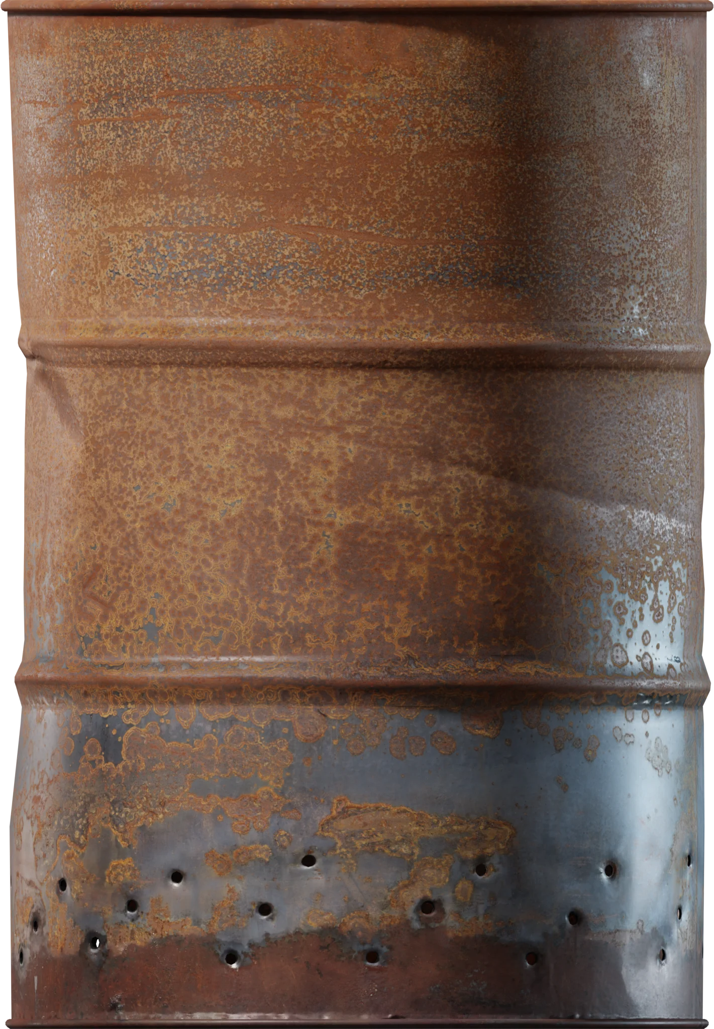 Rusty Barrel Stove, 3D model preview 3