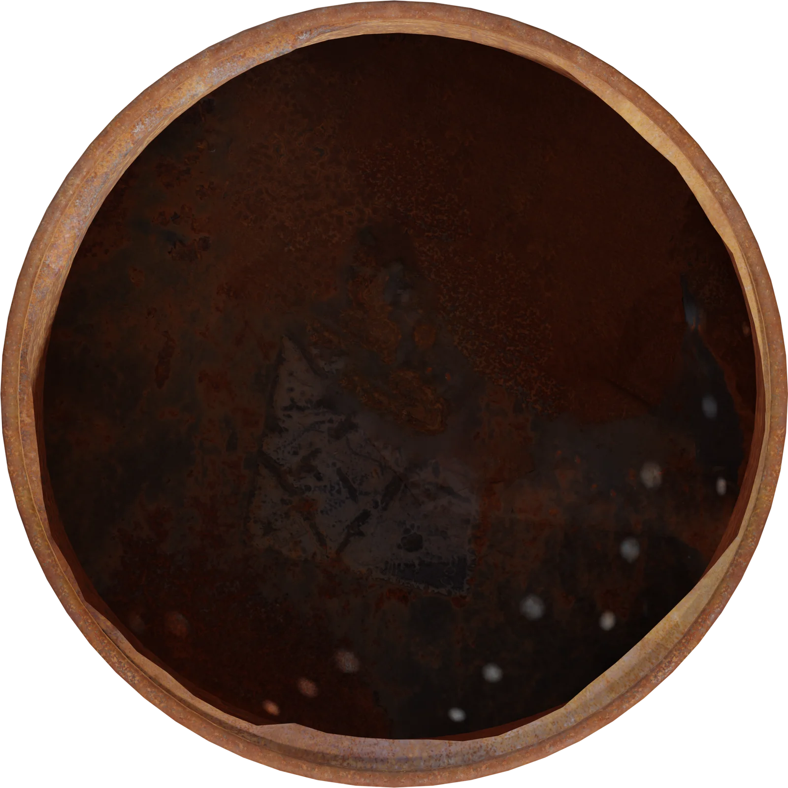Rusty Barrel Stove, 3D model preview 4