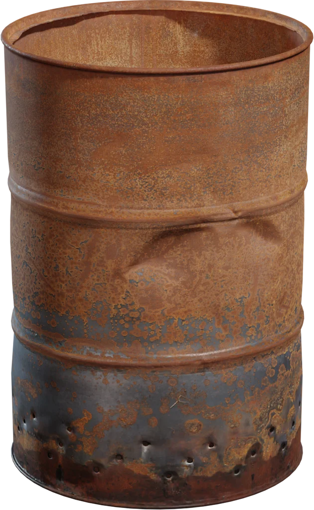 Rusty Barrel Stove, 3D model preview 5