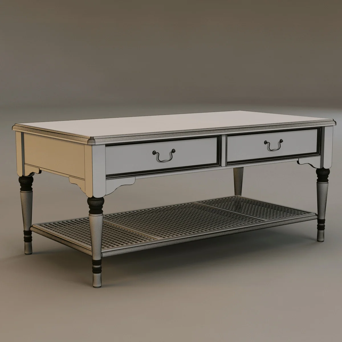 Laura Ashley Table — 3D model preview 4