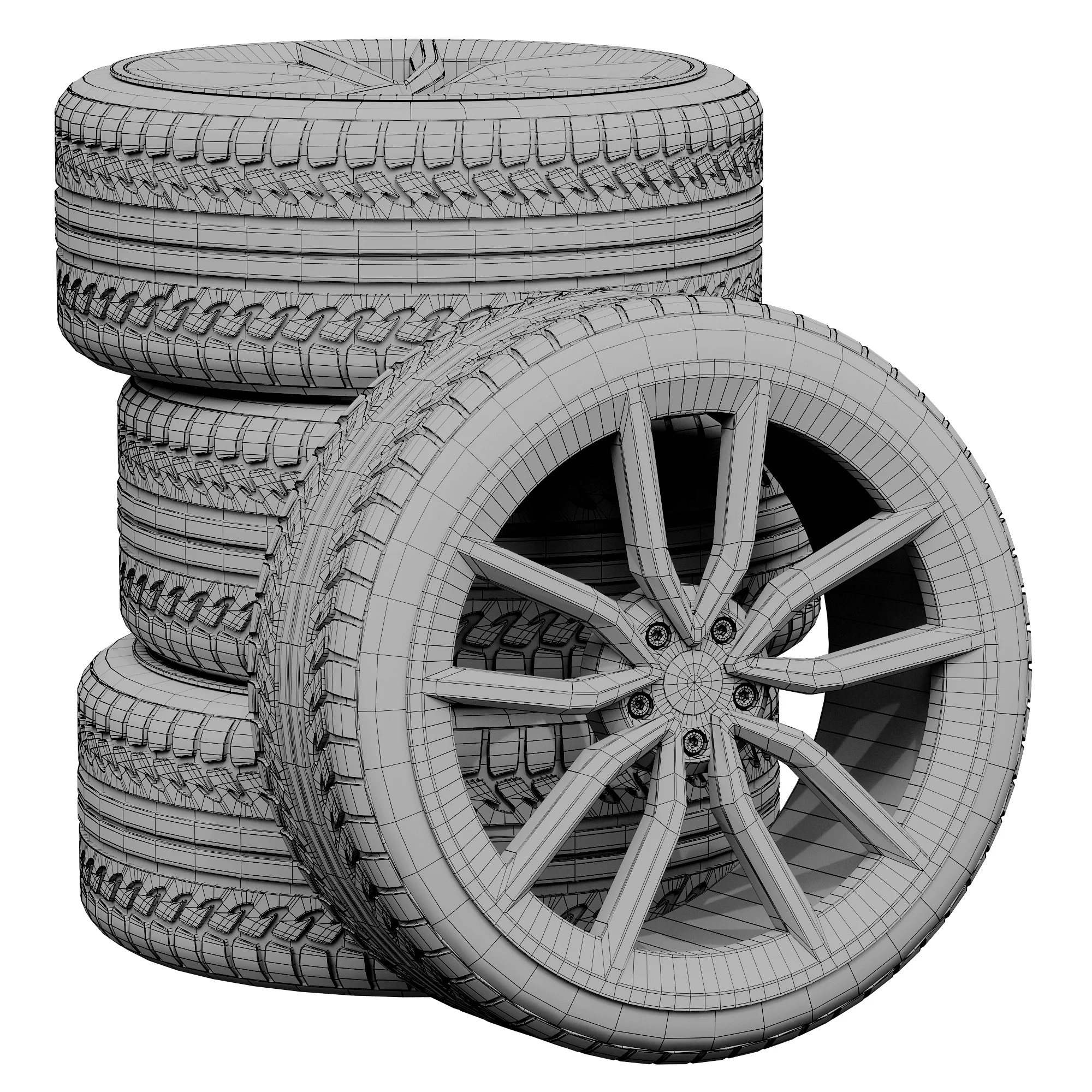 Mercedes Tires 5, 3D model preview 1