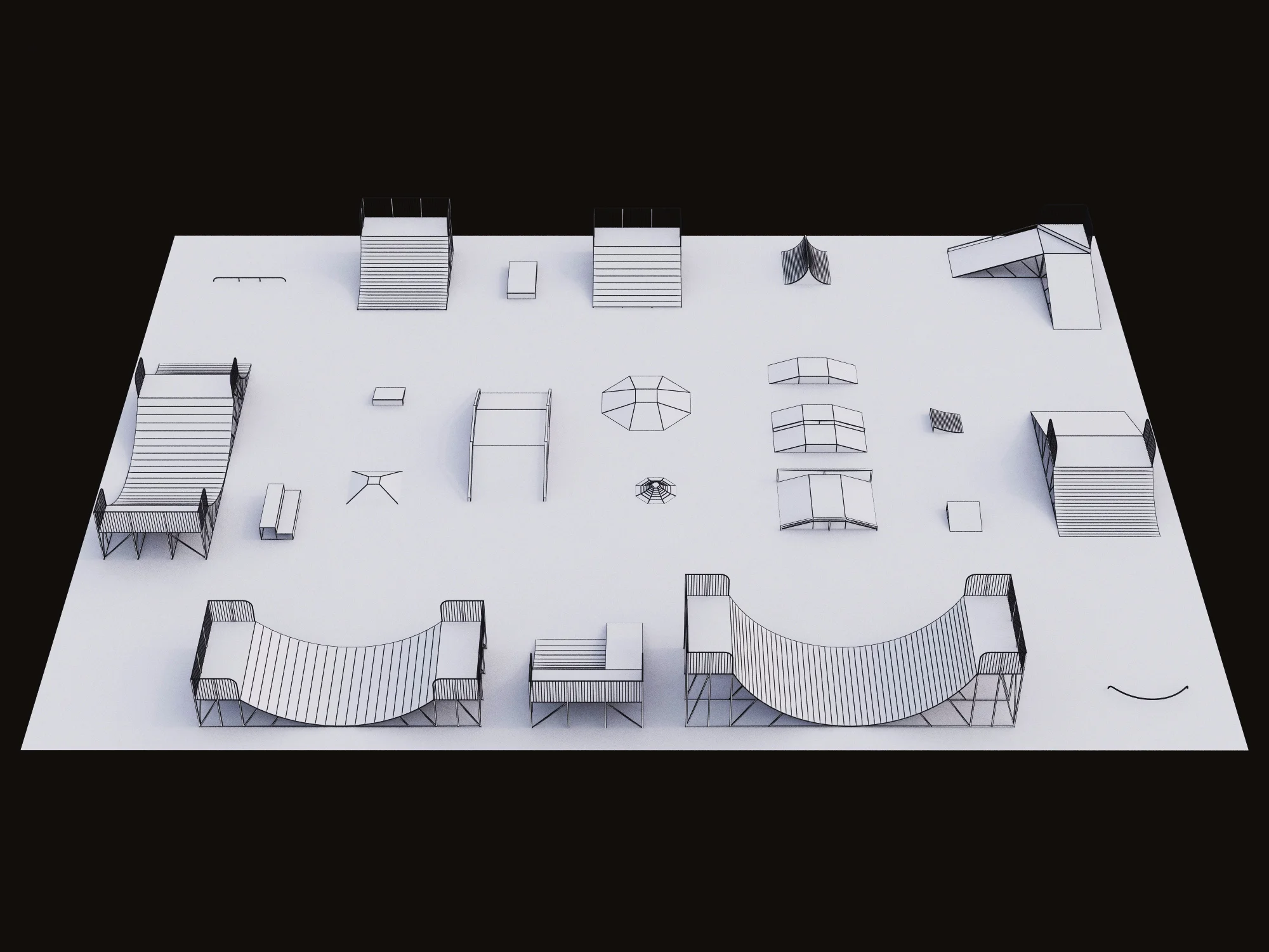 Skateboarding Park — 3D model preview 7