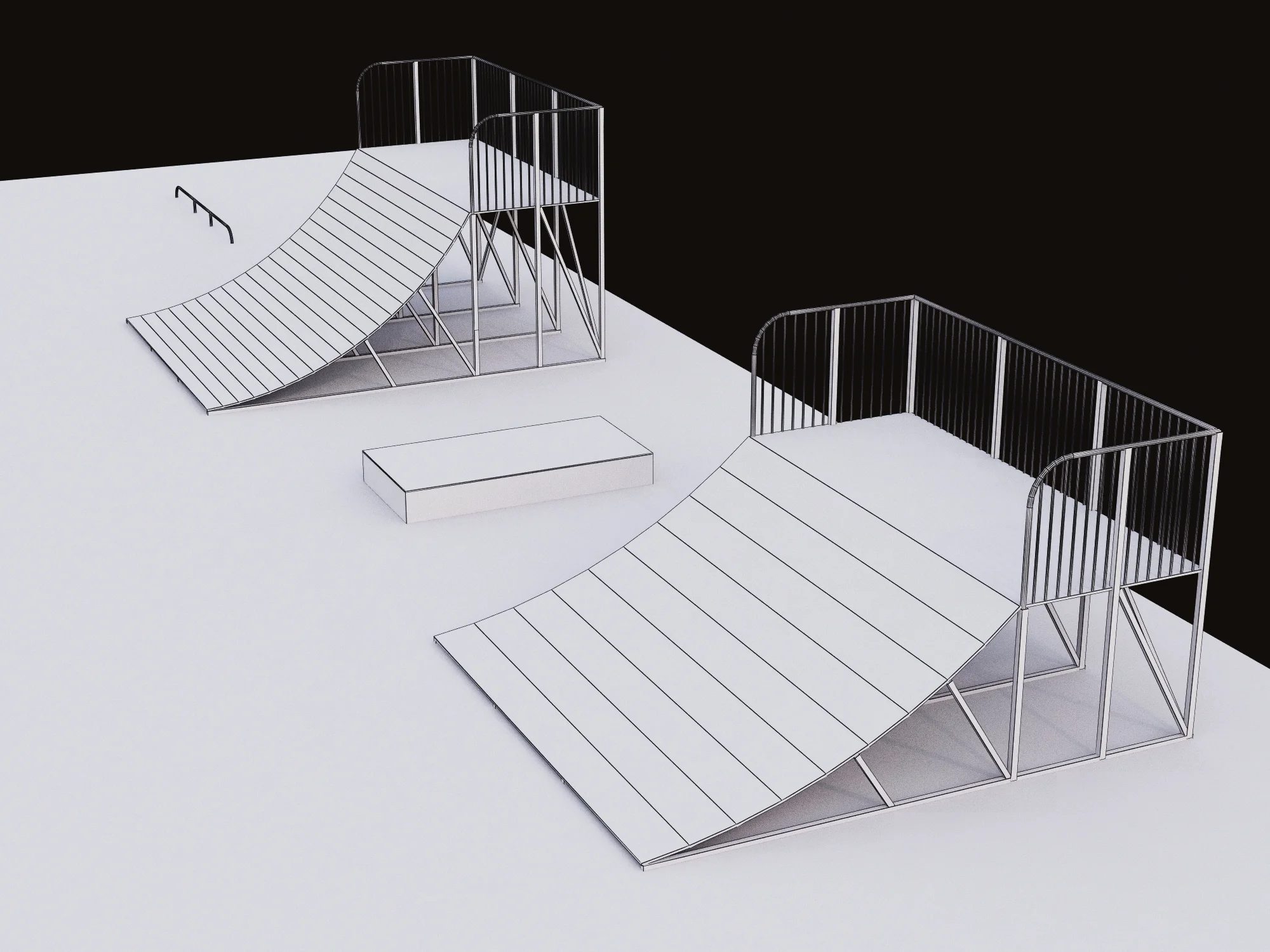 Skateboarding Park — 3D model preview 9