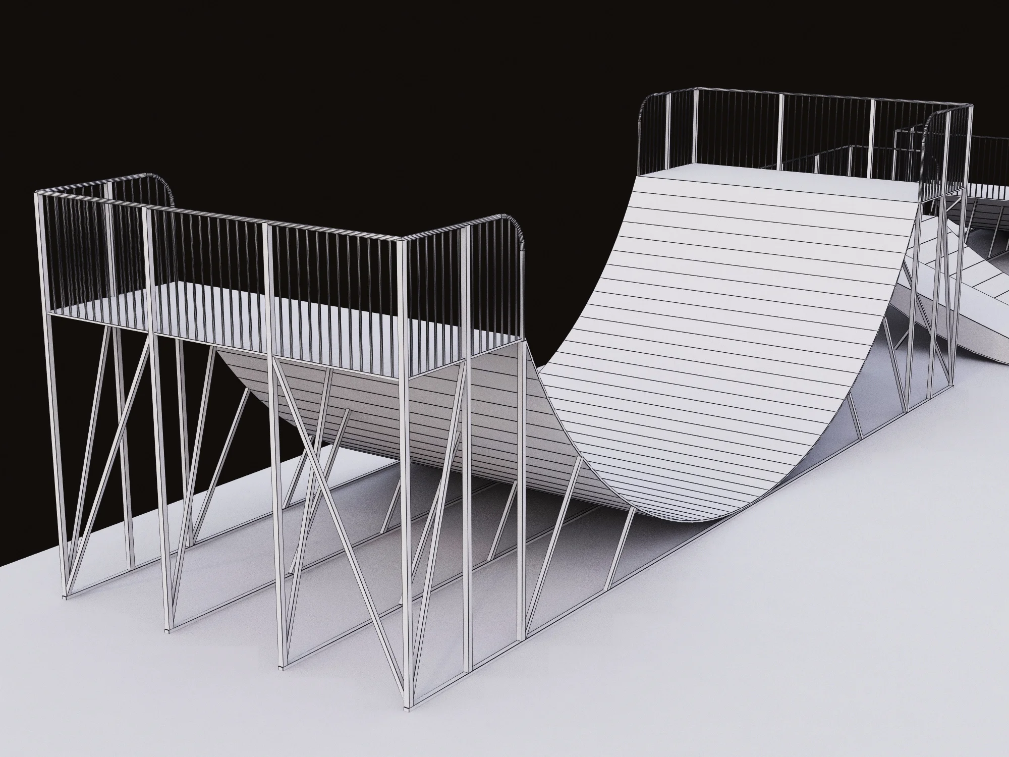 Skateboarding Park — 3D model preview 11
