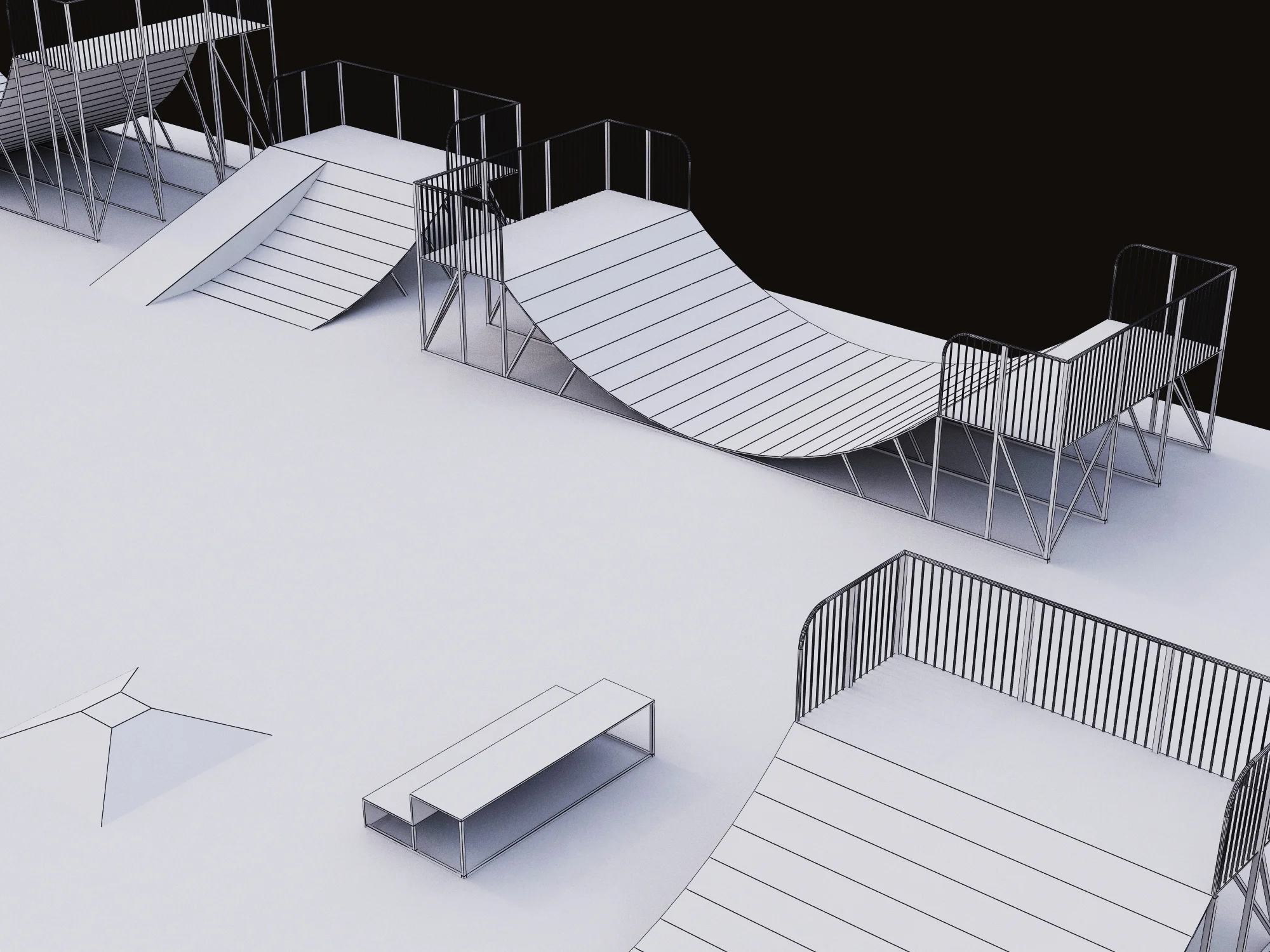 Skateboarding Park — 3D model preview 13