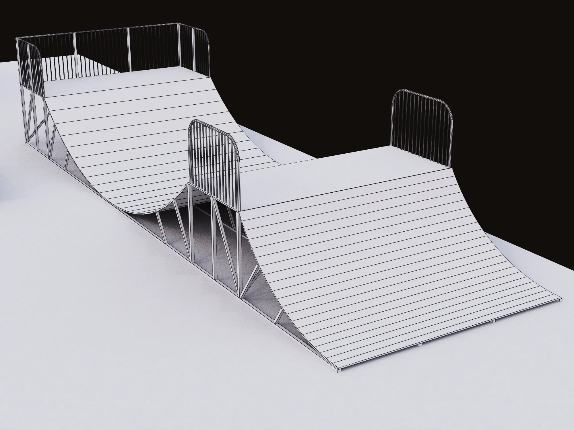 Skateboarding Park — 3D model preview 15