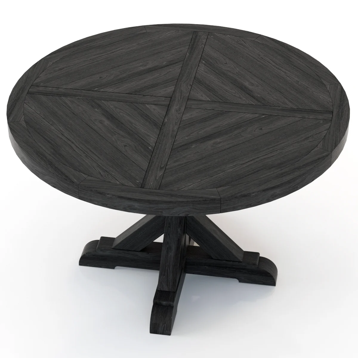 Restoration Hardware Salvaged Wood X Base Dining Table — 3D model preview 6