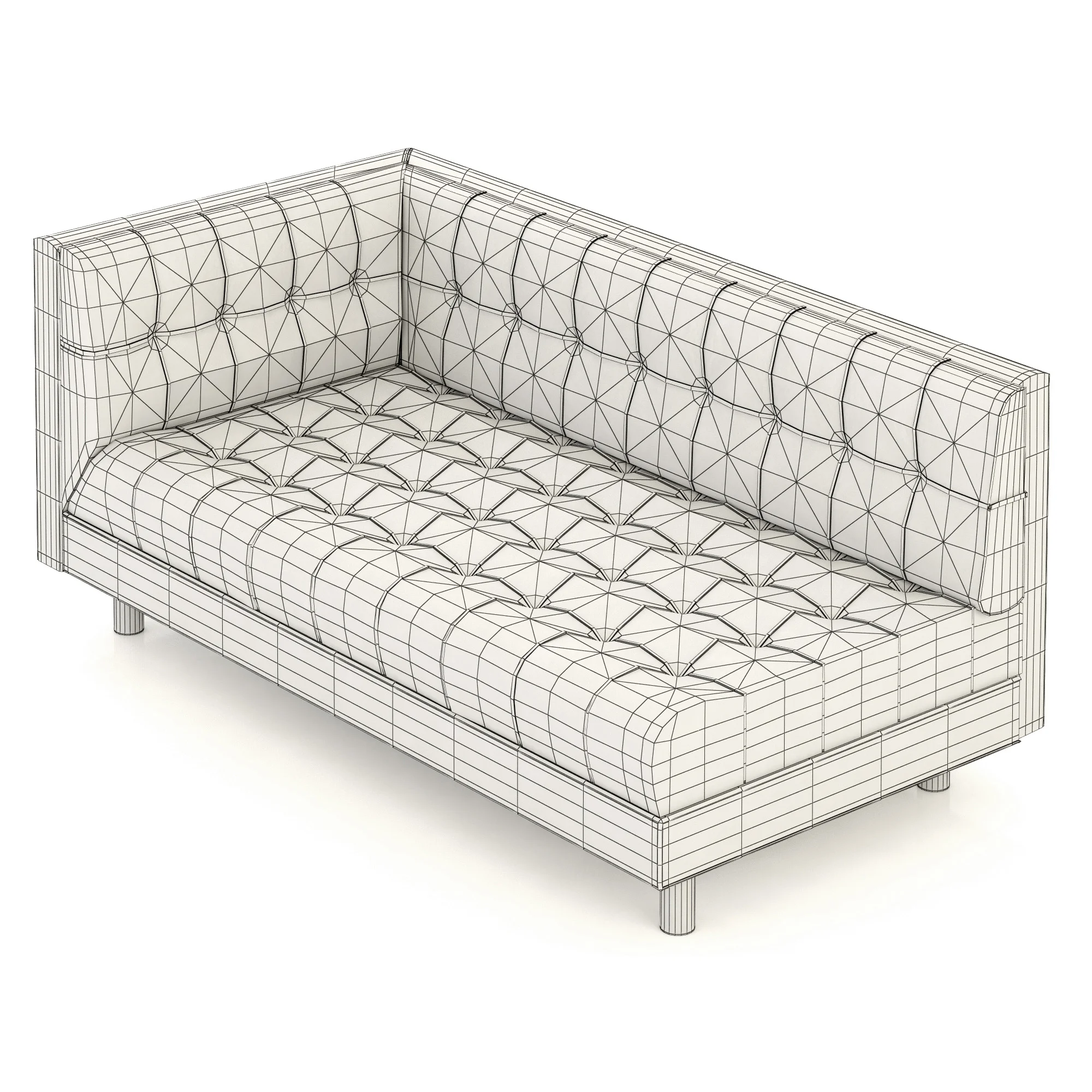Bernhardt Dunhill Left Arm Loveseat — 3D model preview 5